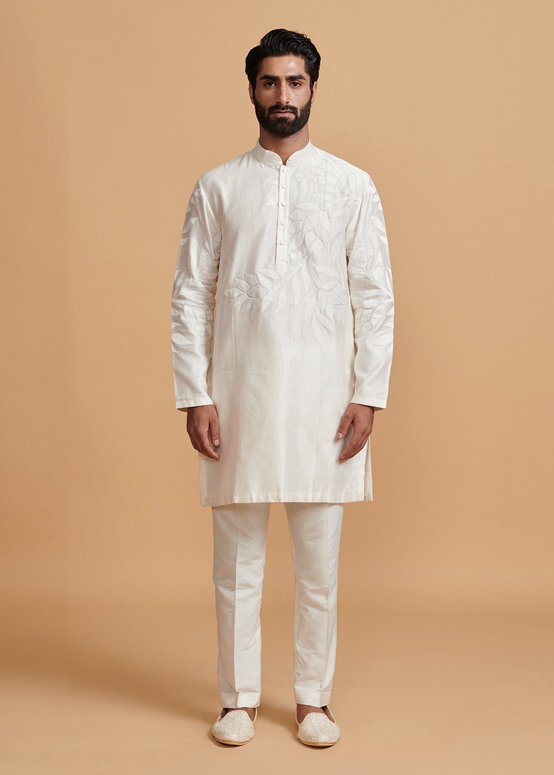 Off White Resham Kurta