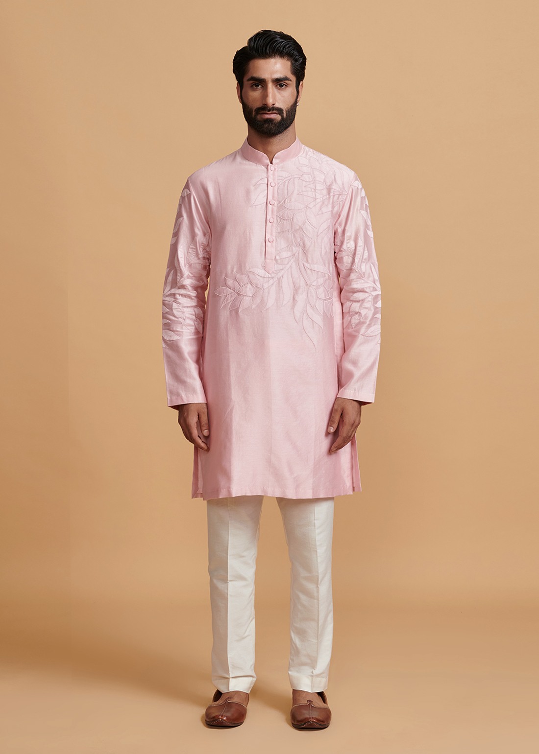 Pink Resham Kurta