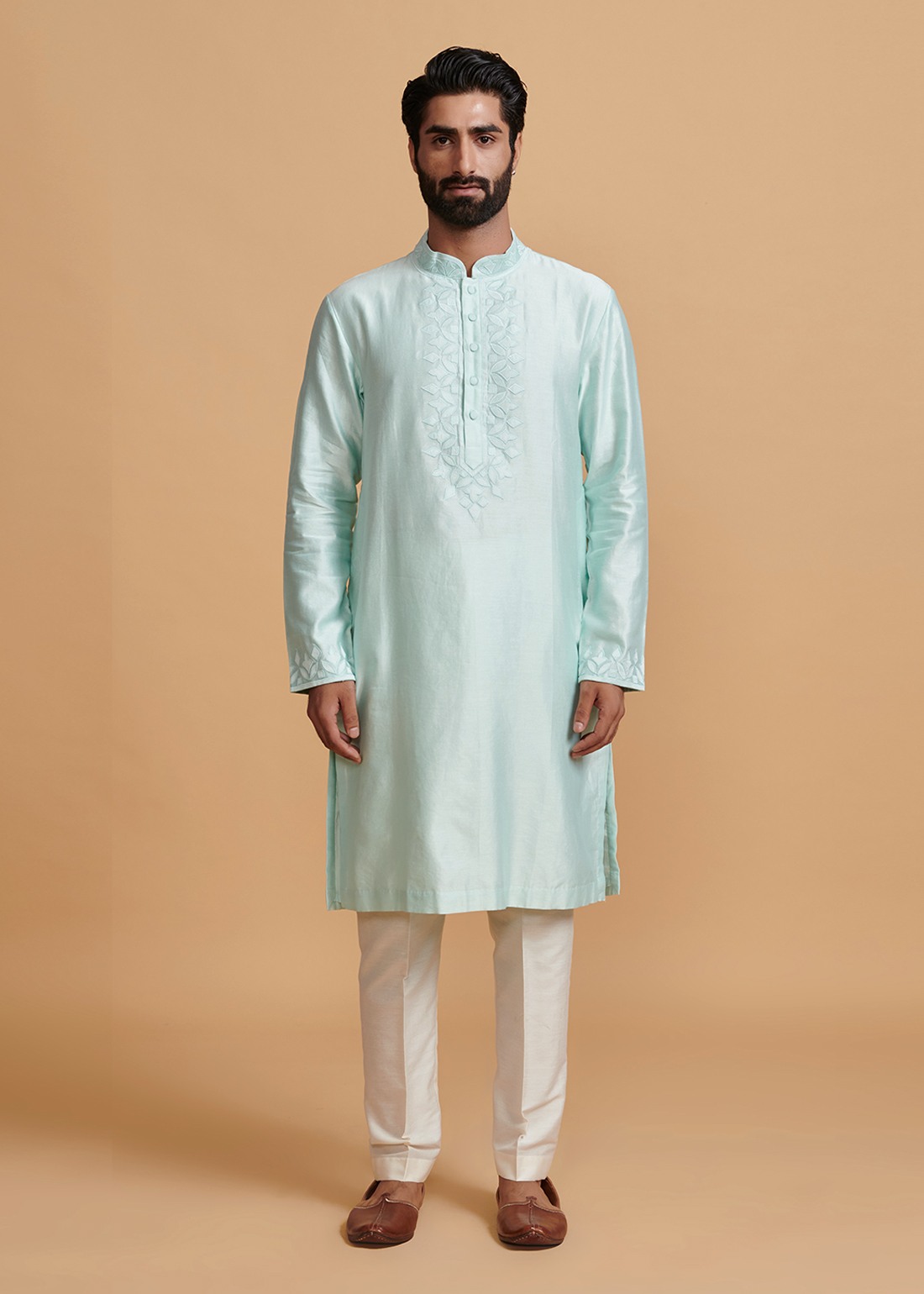 Aqua Resham Kurta