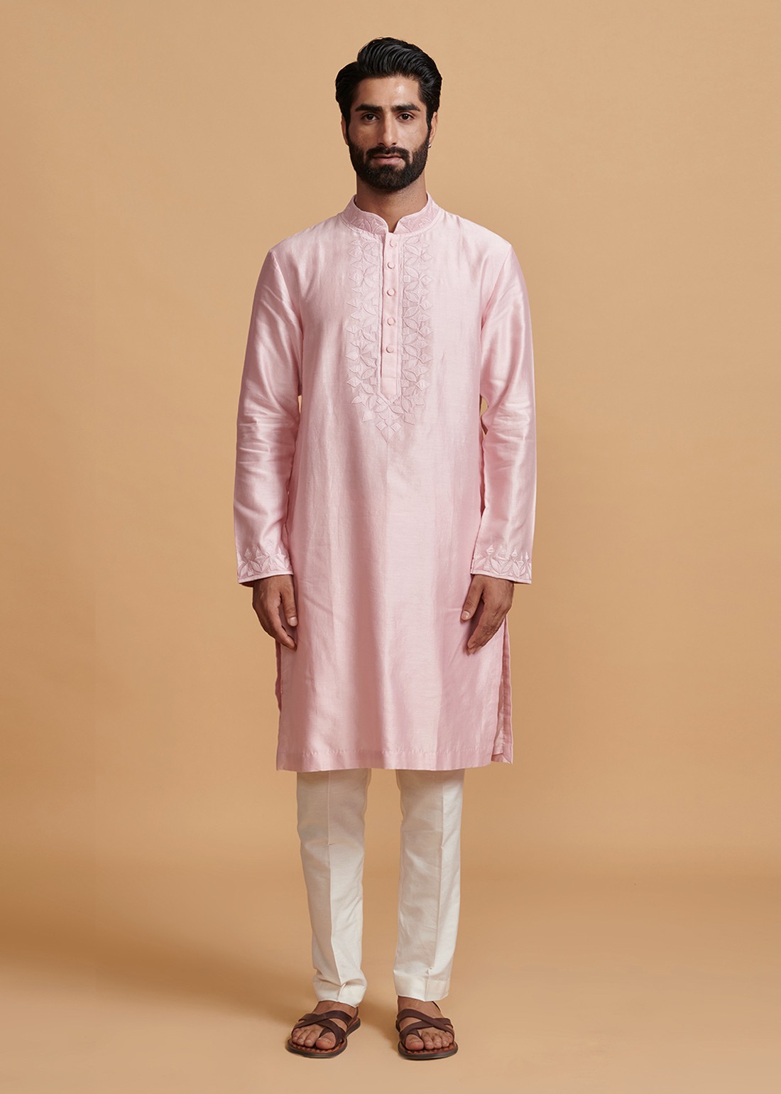 Pink Resham Kurta