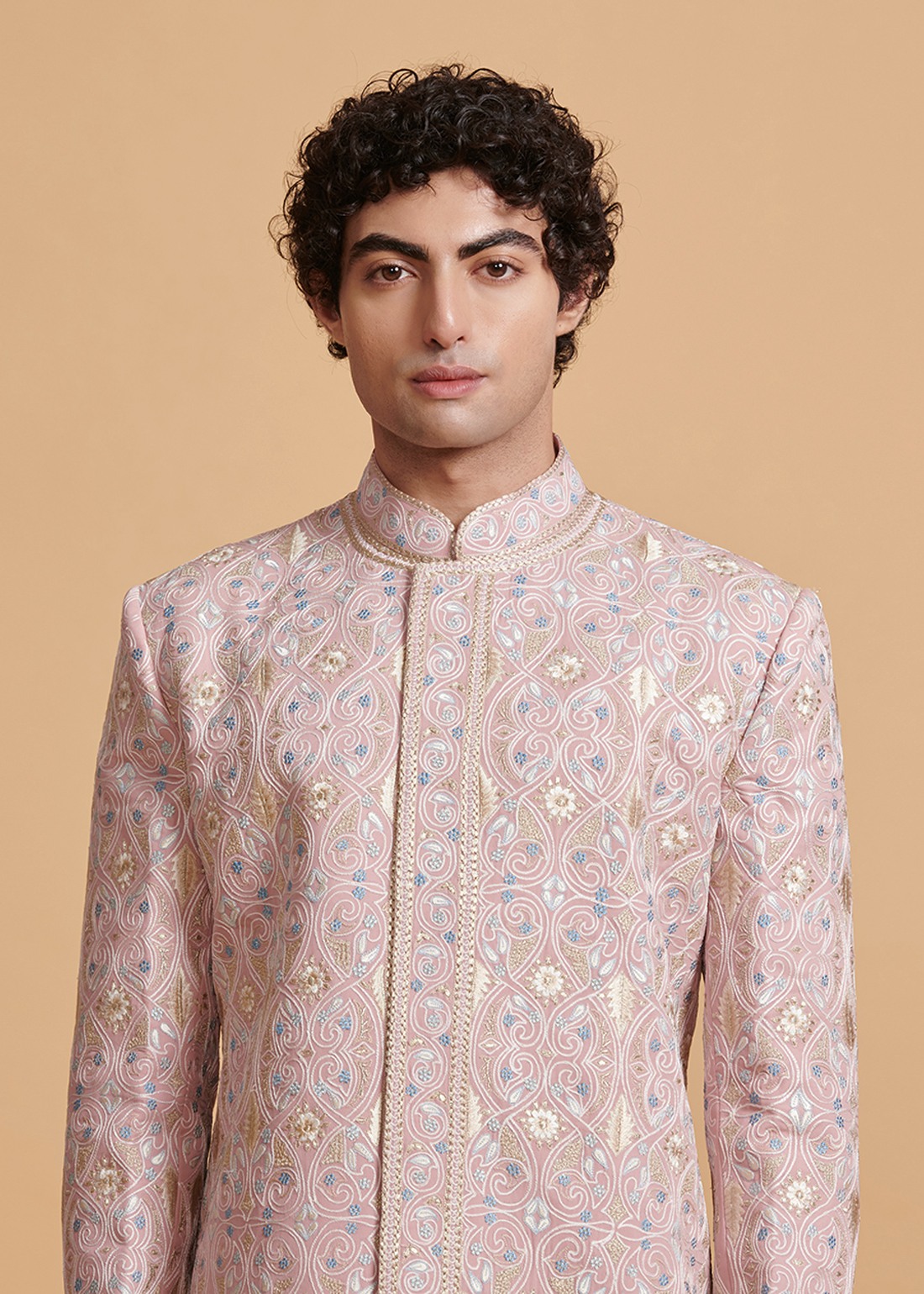 Pink wedding sherwani store