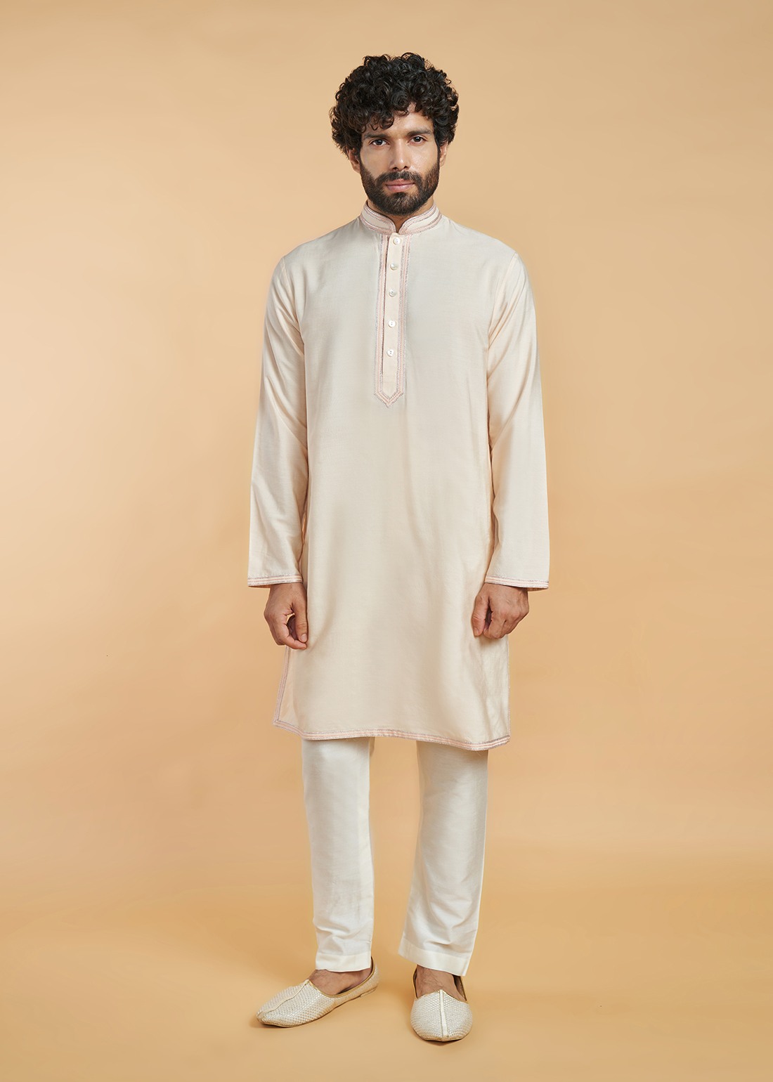 Peach Aztec Kurta
