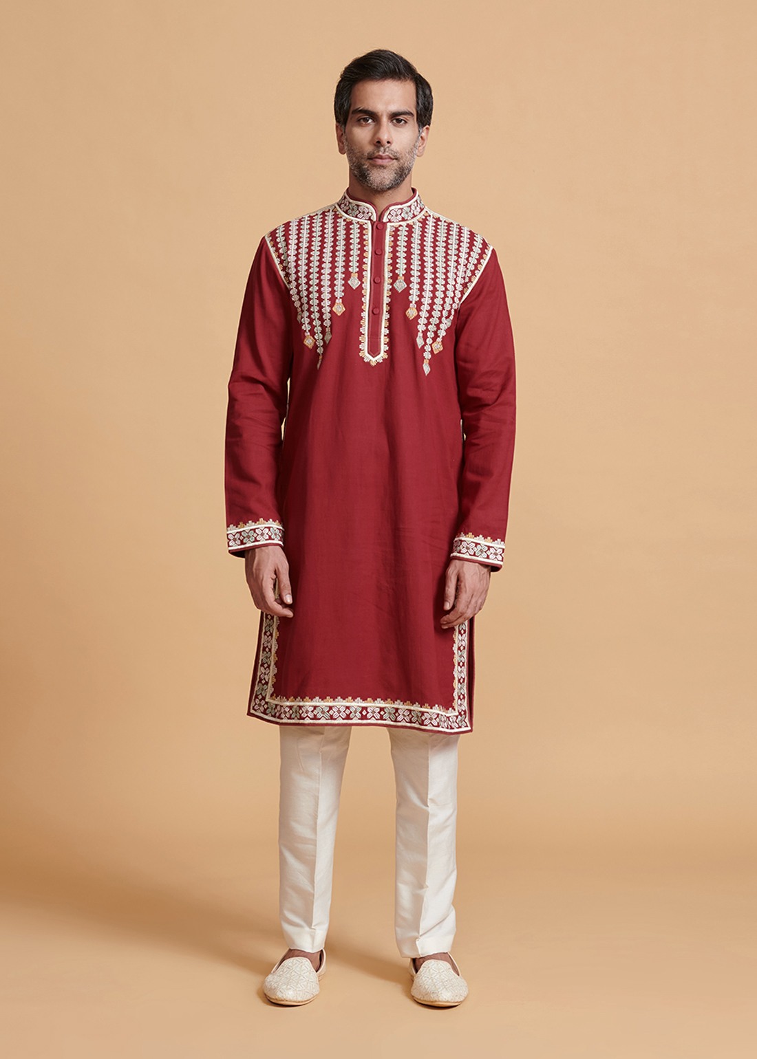 Red Aztec Kurta