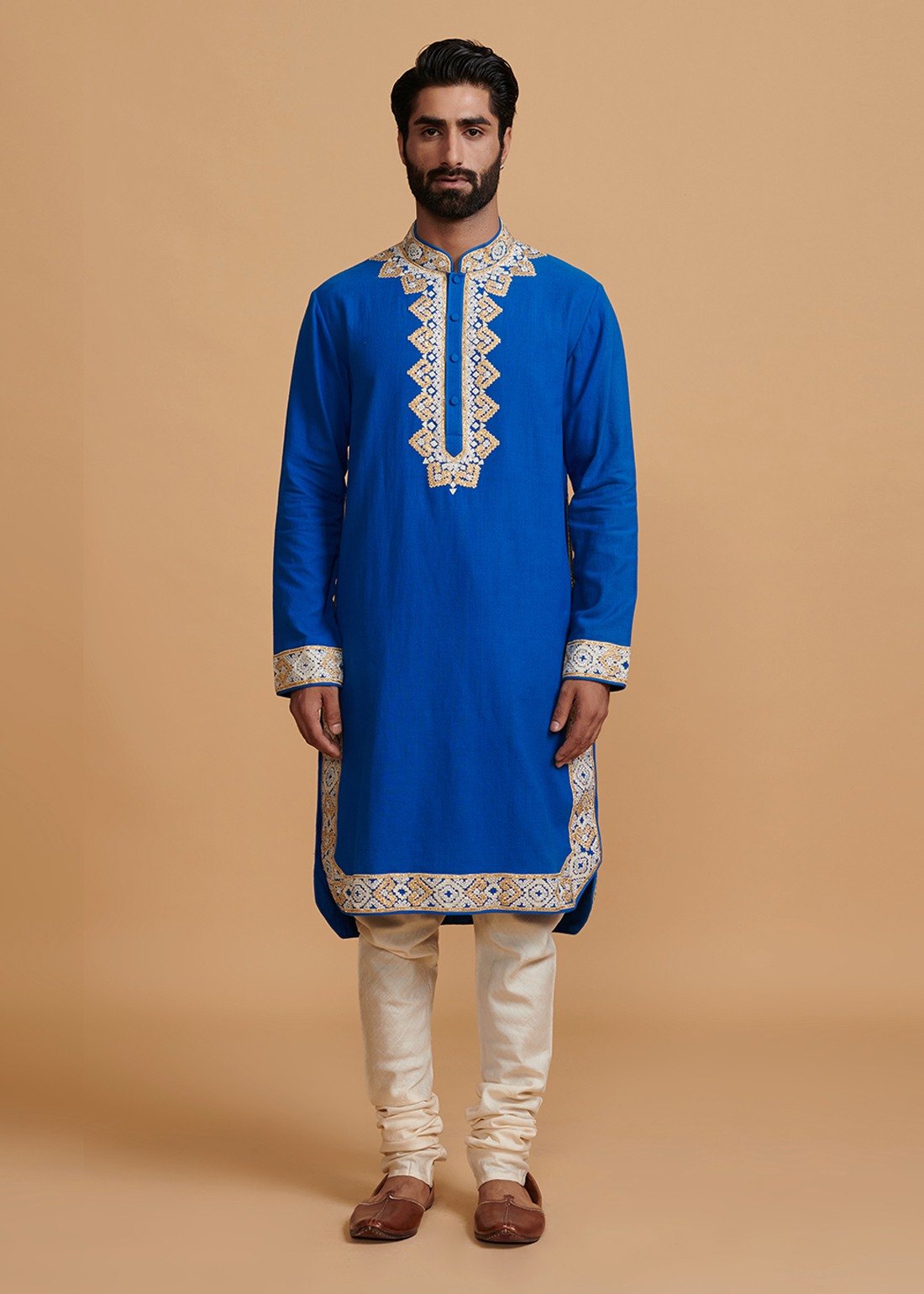 Blue Gota Kurta