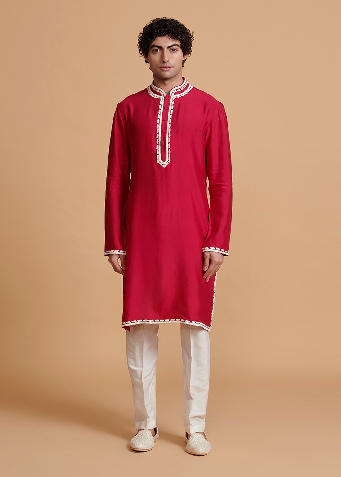 Red Glitz Kurta
