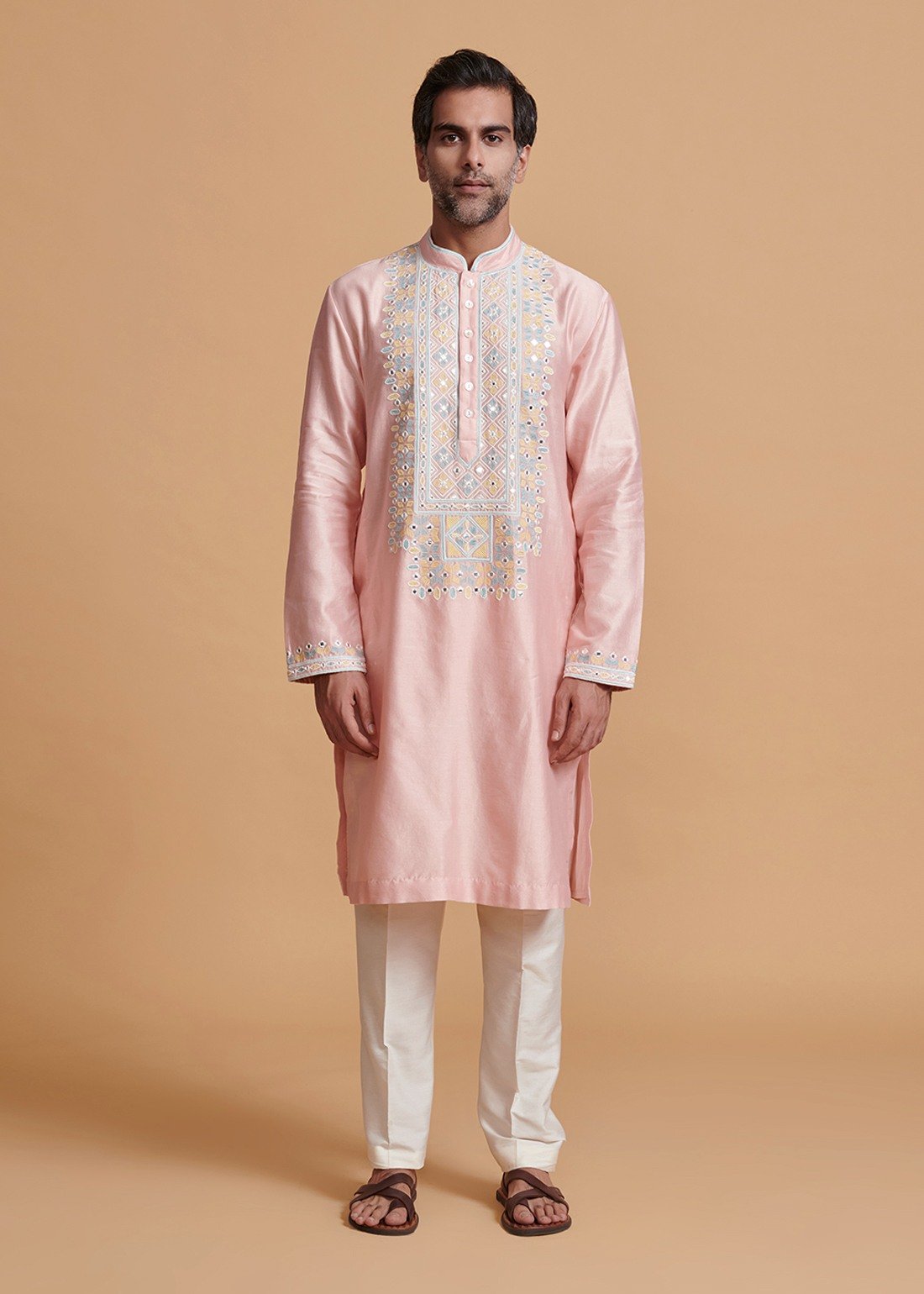 Peach Azoic Kurta