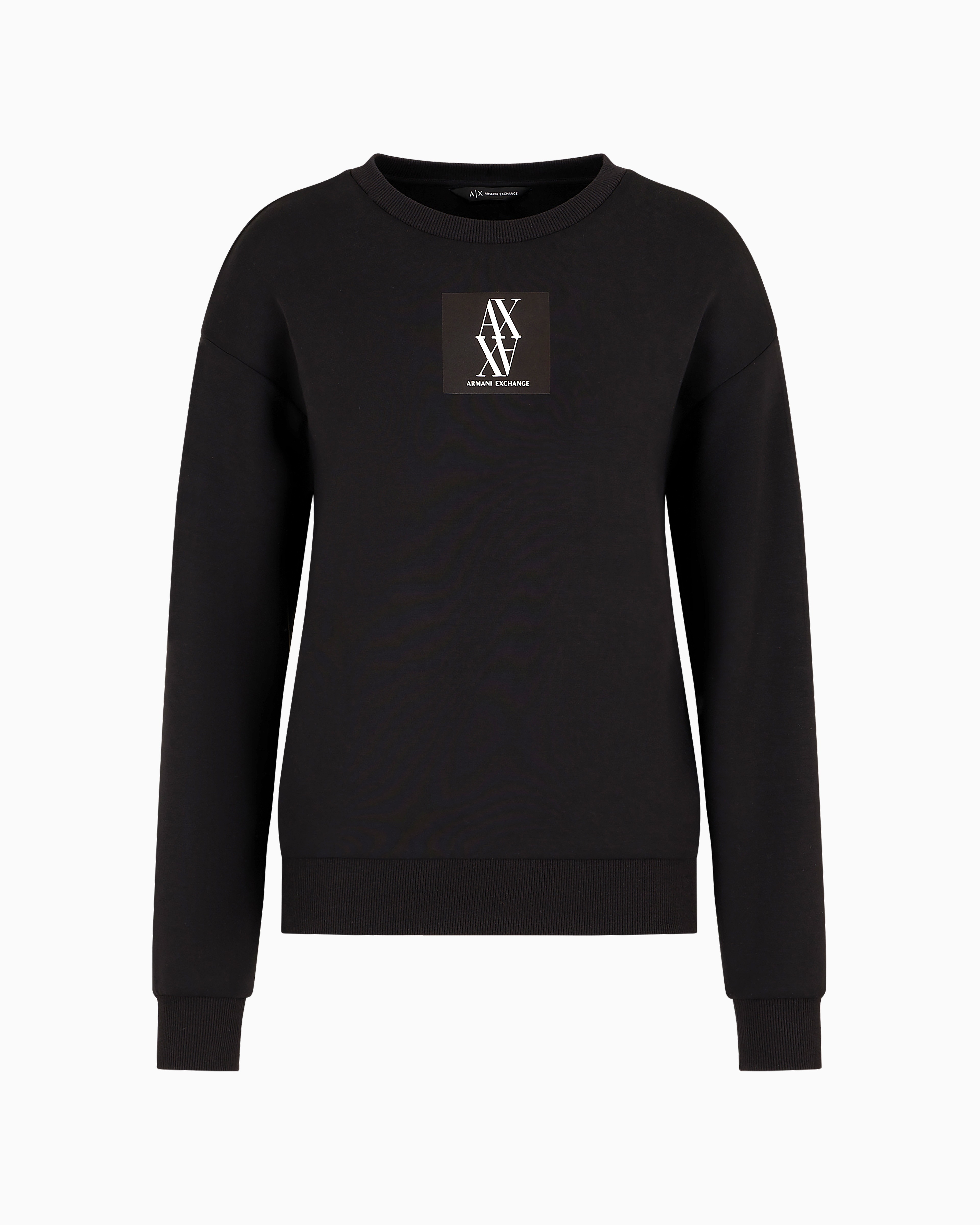 Monogram Logo Oversized Fit Black Sweatshirt