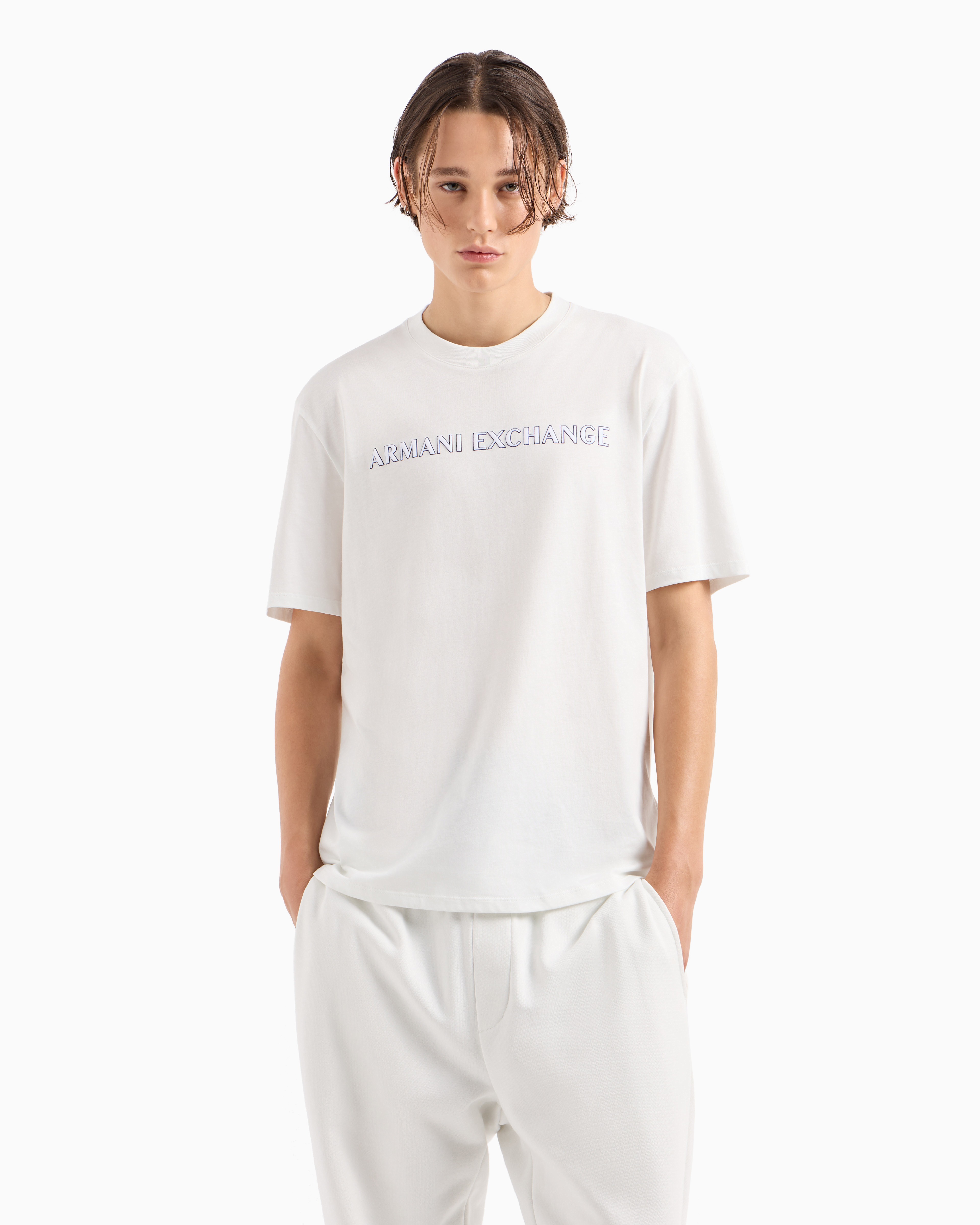 Armani exchange t shirt white sale
