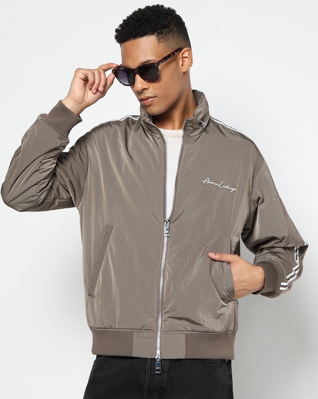 Men's Grey Signature Blouson Jacket