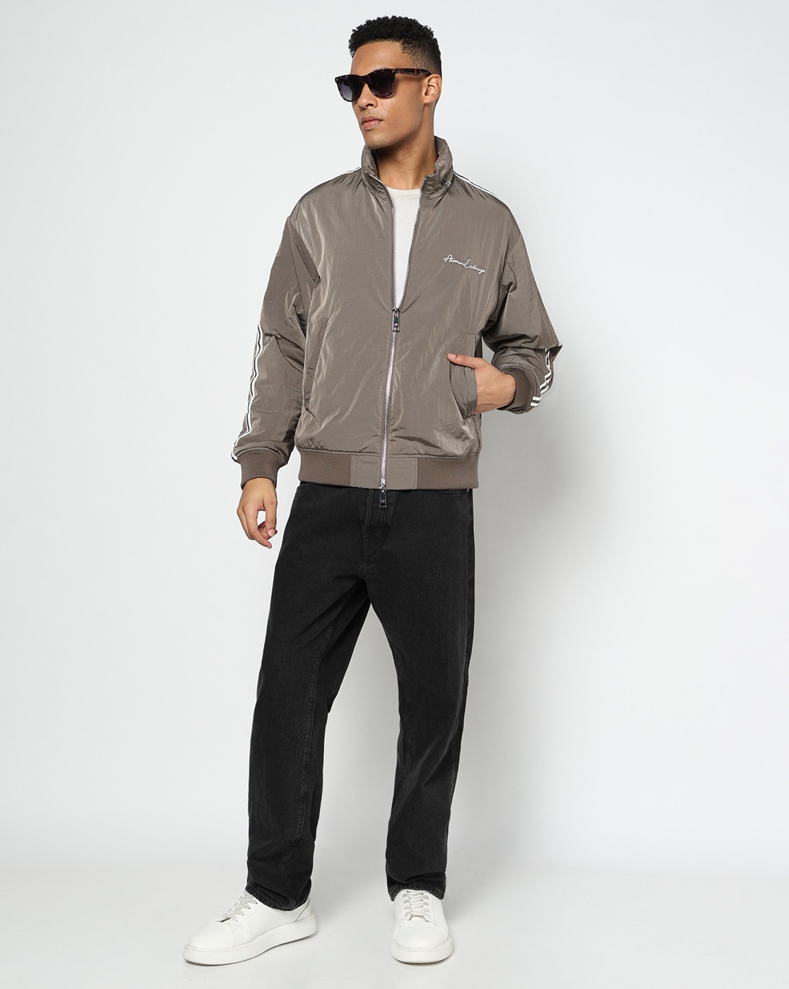 Men's Grey Signature Blouson Jacket