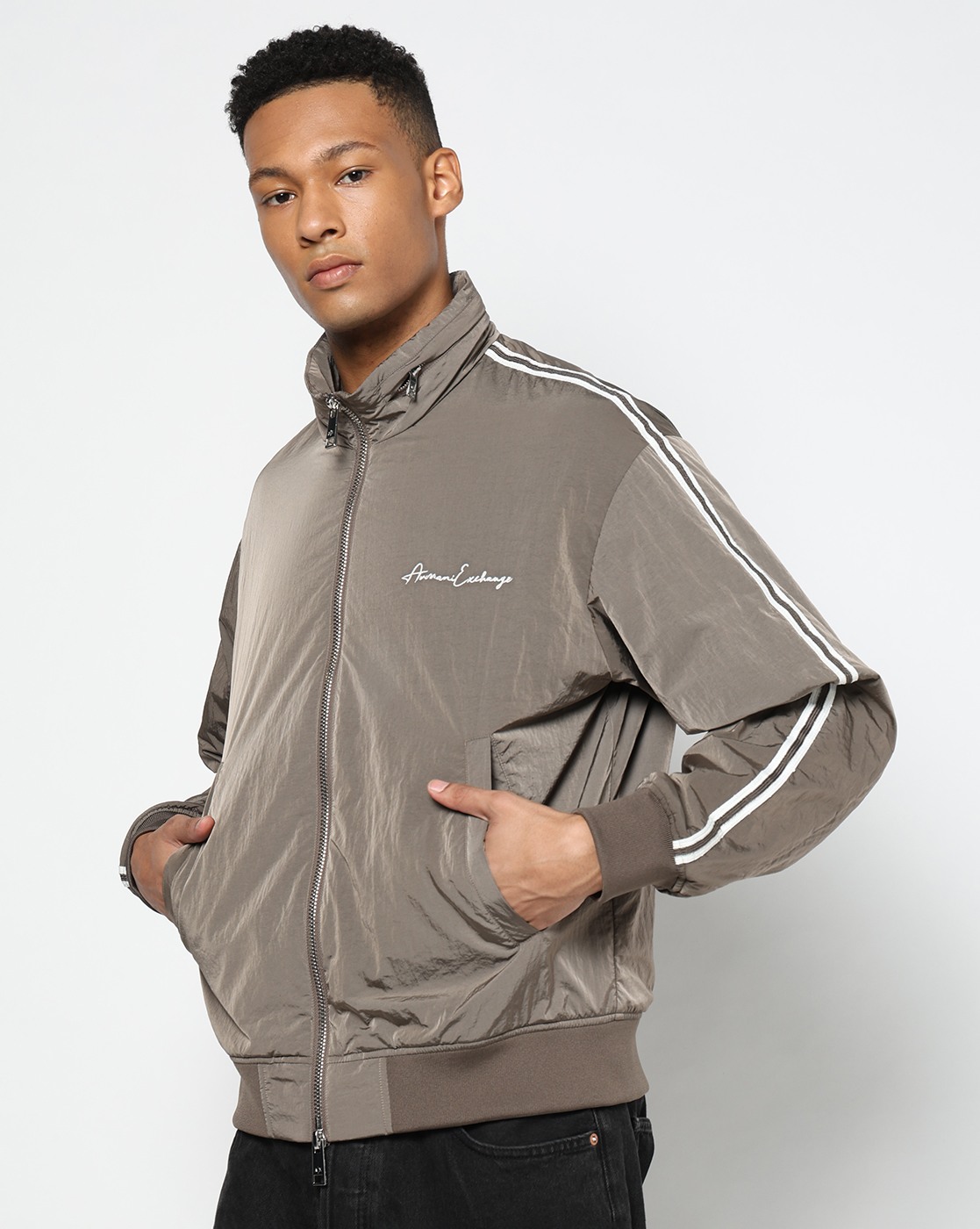 Men's Grey Signature Blouson Jacket