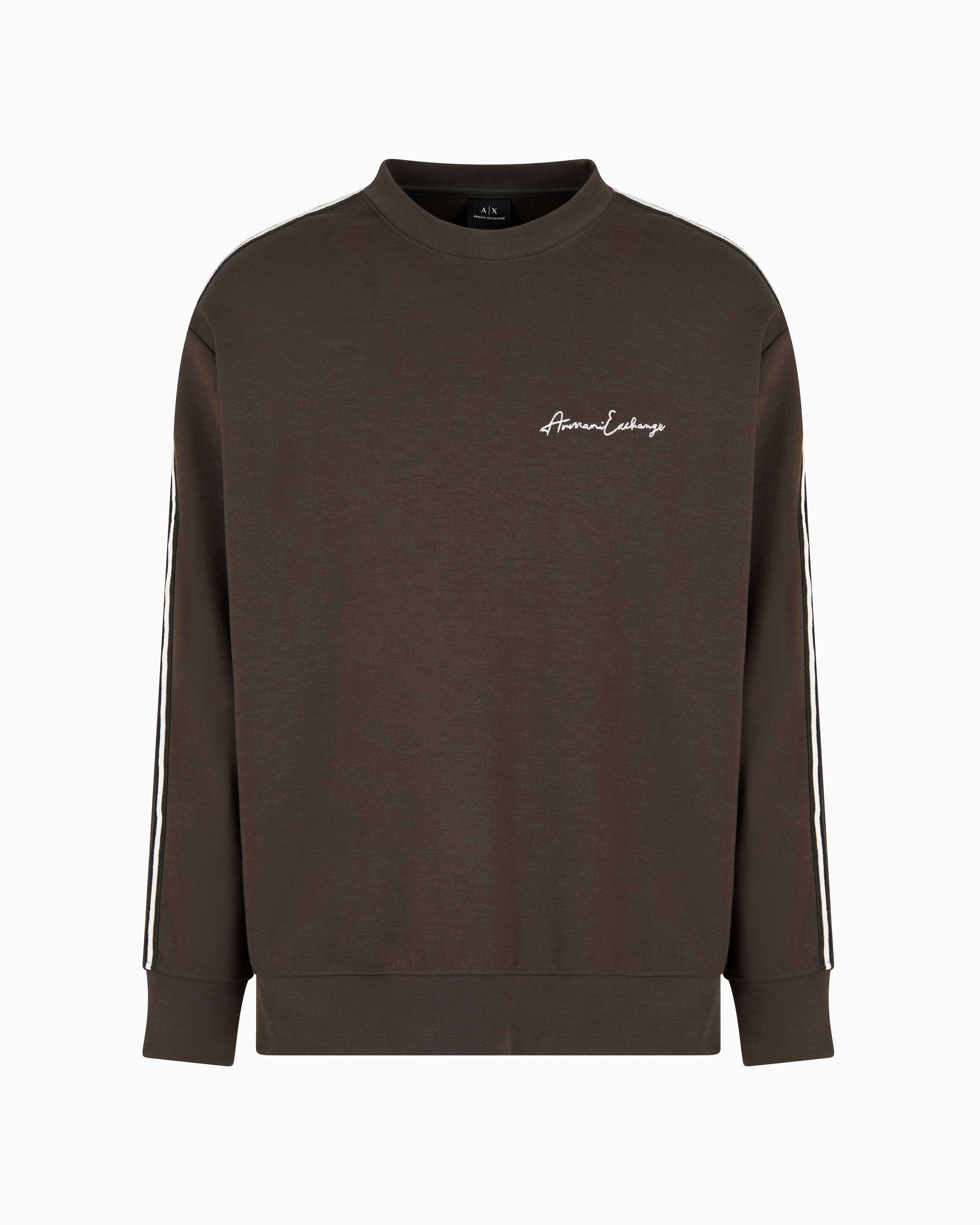 Armani exchange black sweatshirt clearance
