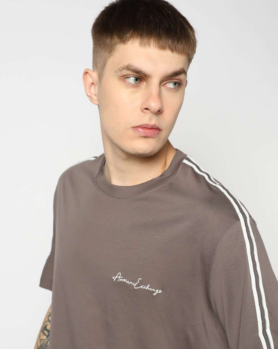 Men Grey Signature Regular + Fit T-Shirts