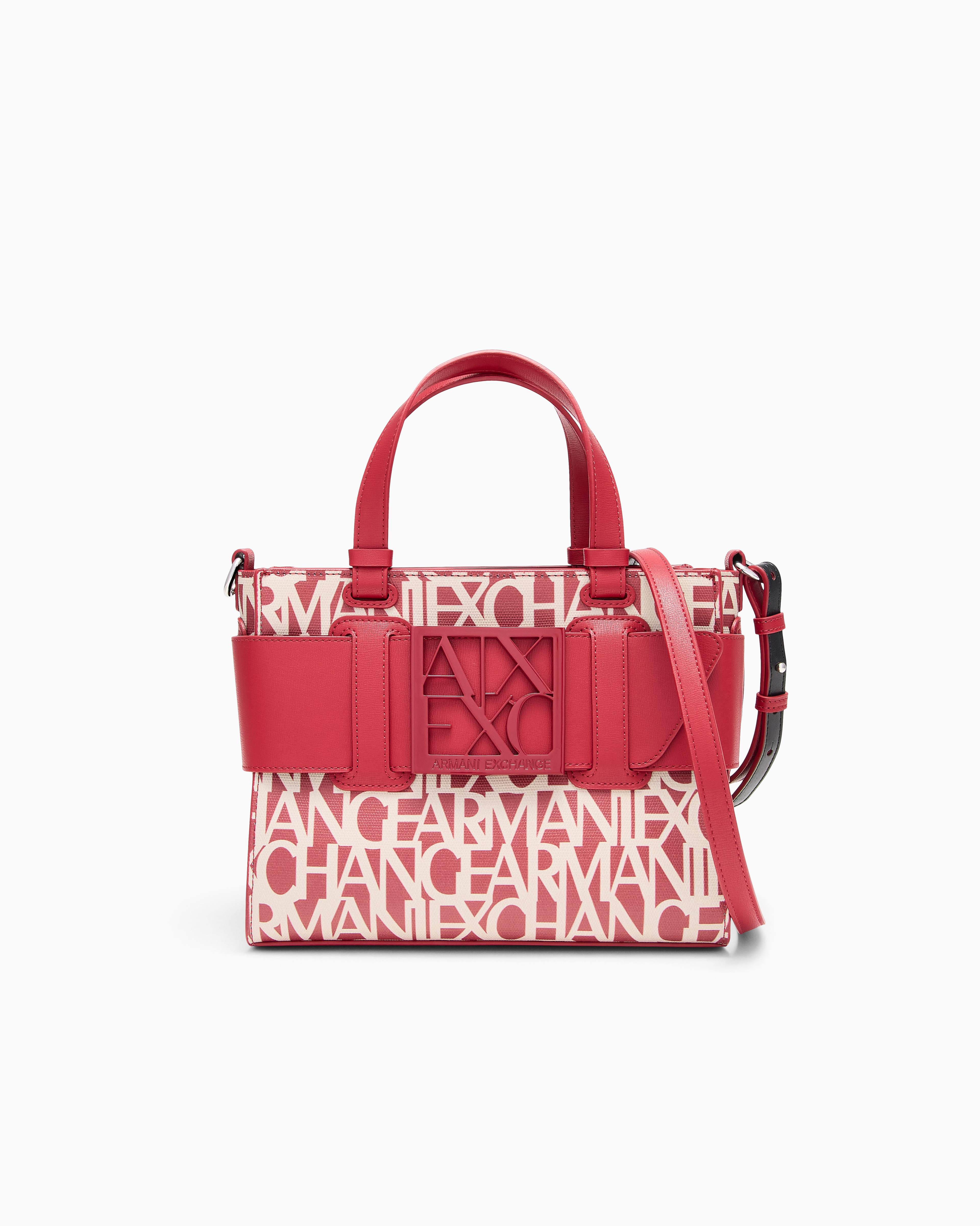 Women's Red Susy Monogram Shopping Bag