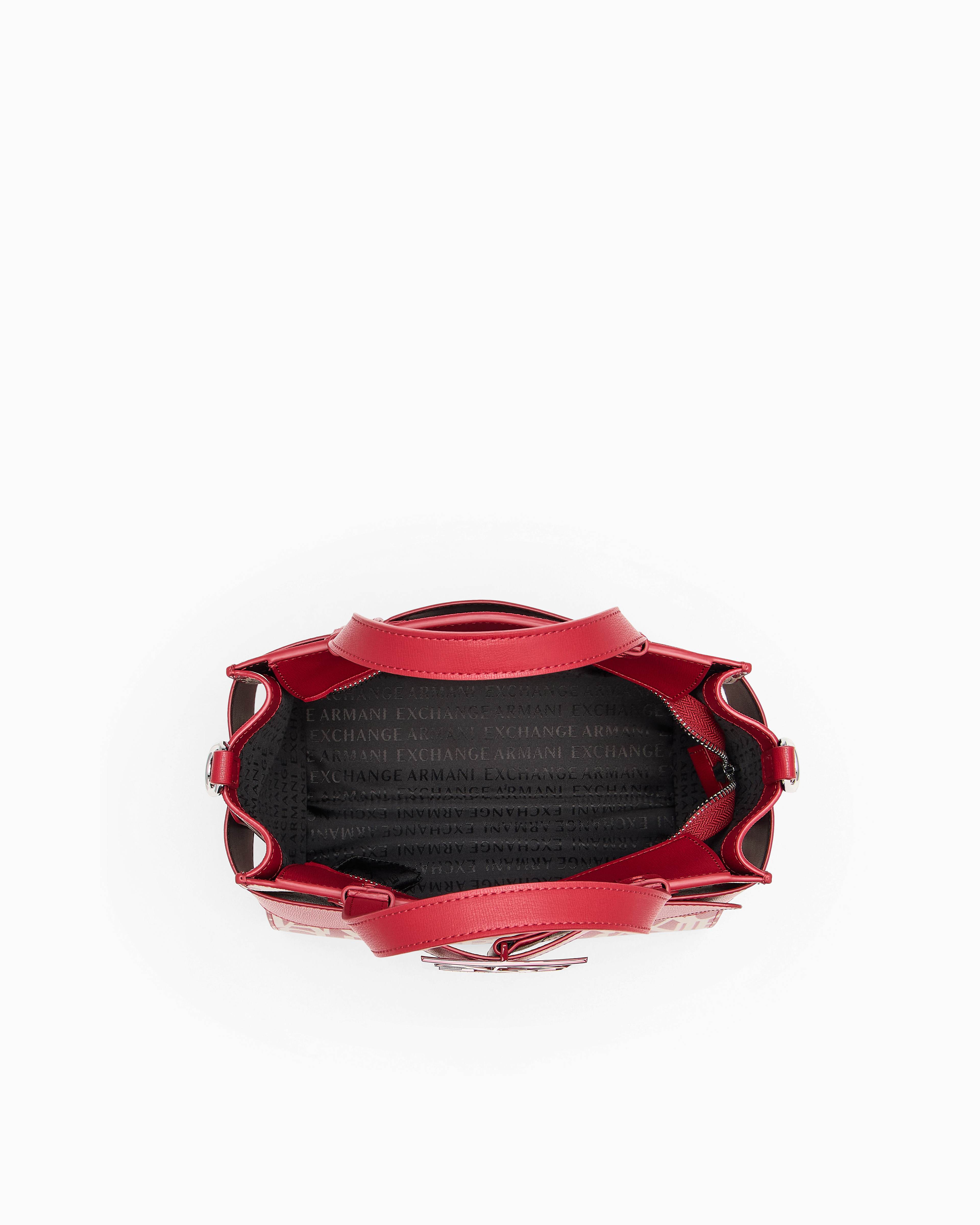 Women's Red Susy Monogram Shopping Bag