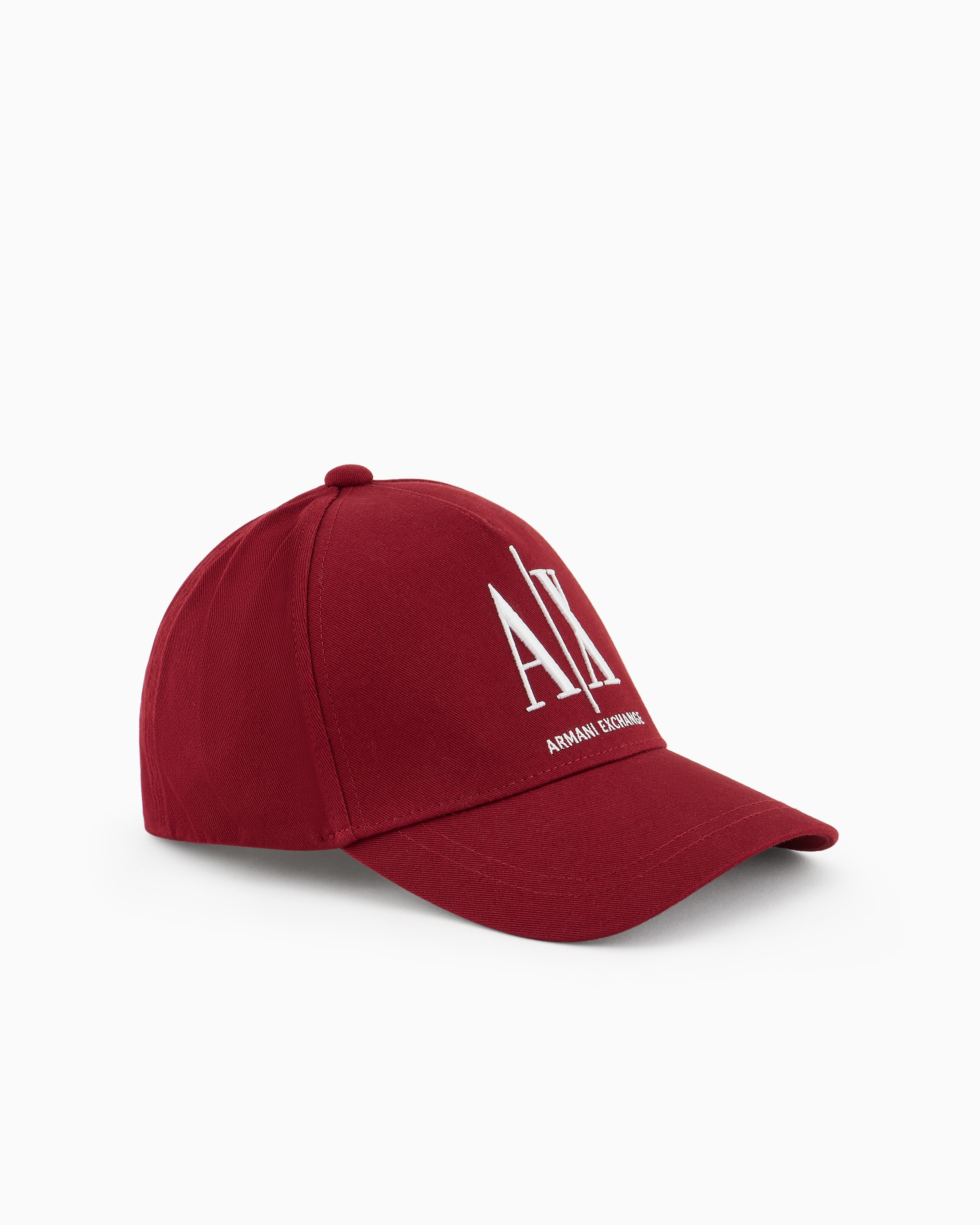 Armani exchange white cap cheap