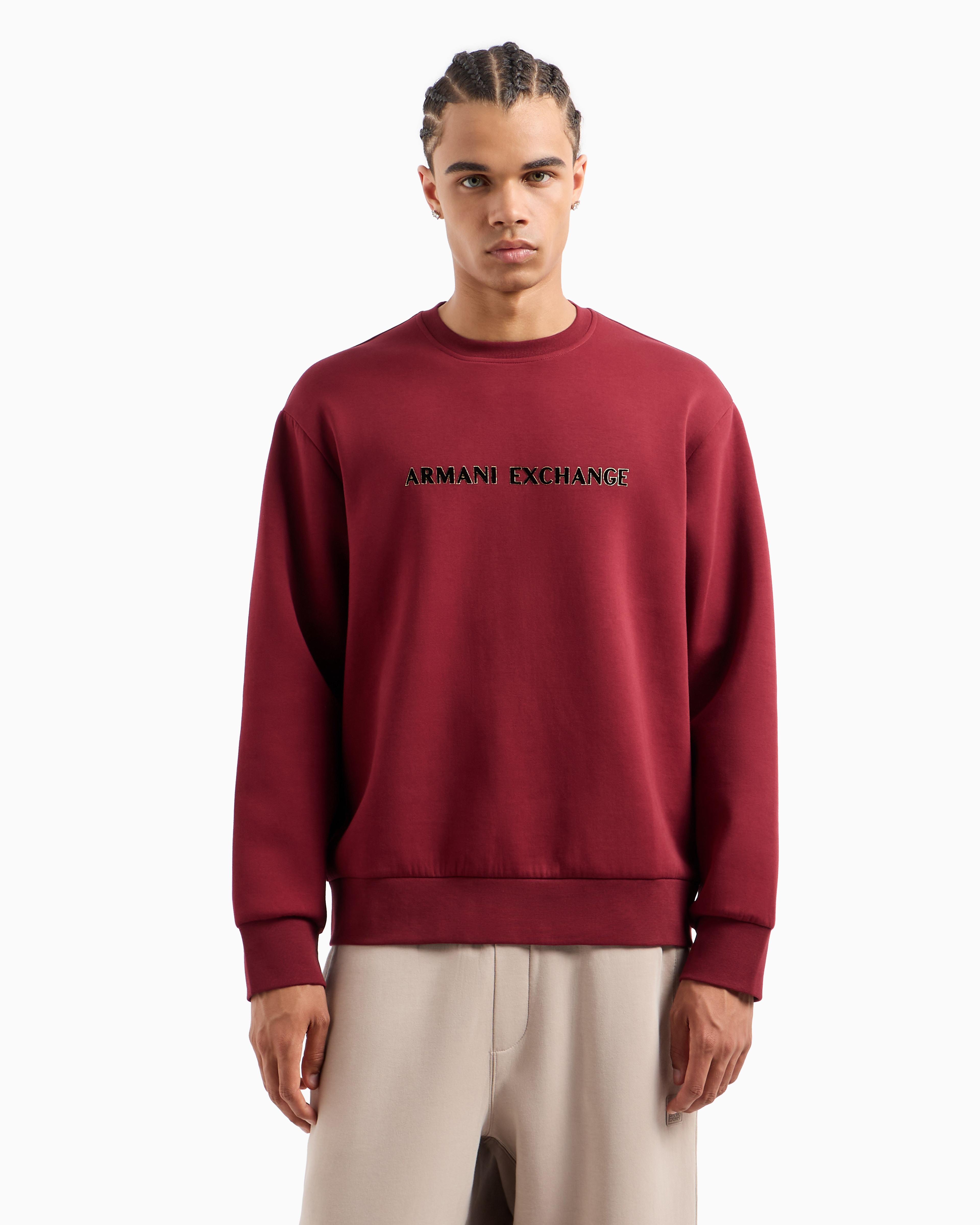 Red armani sweatshirt hot sale