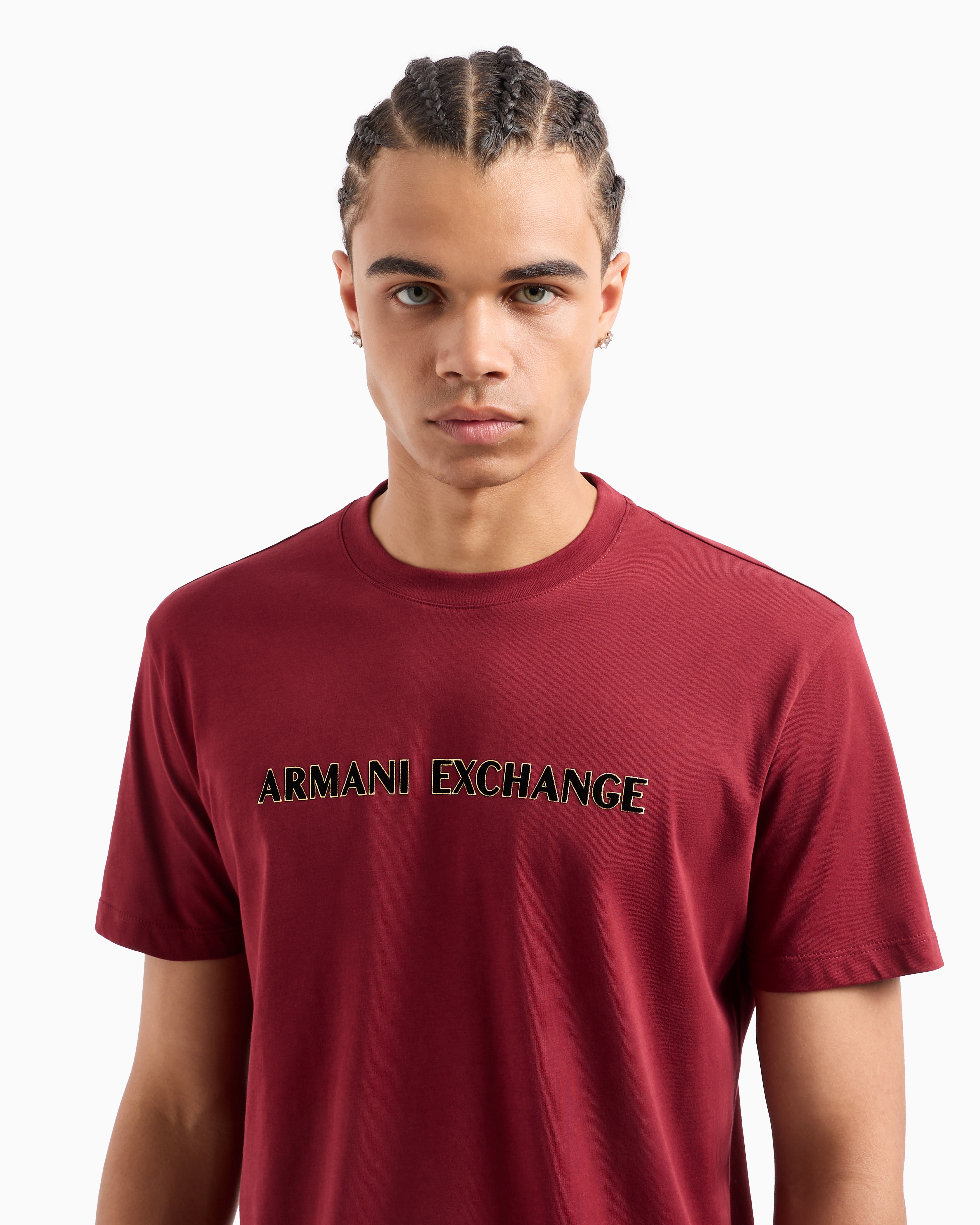 Red armani t shirt hotsell