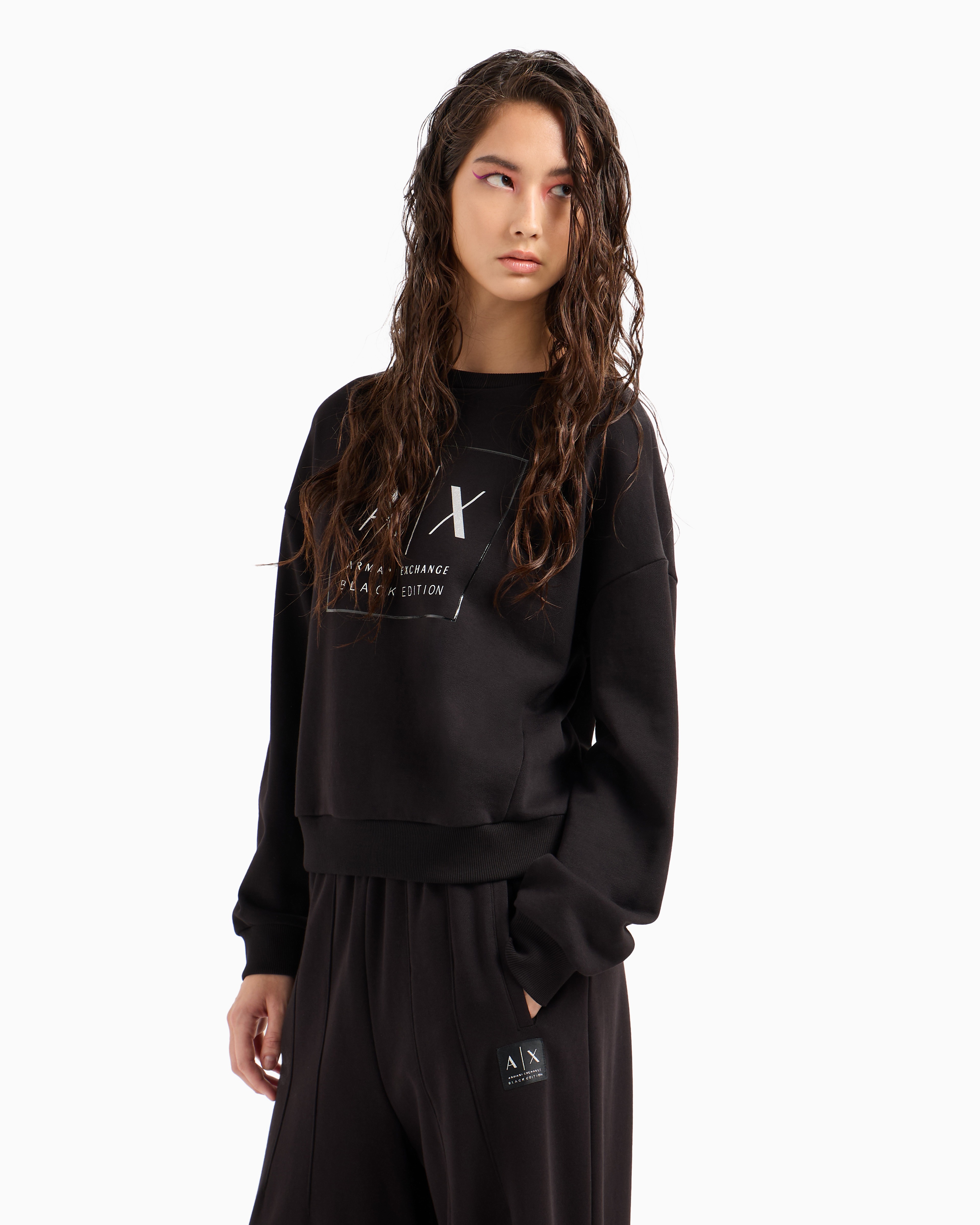 Armani exchange hoodie women's deals