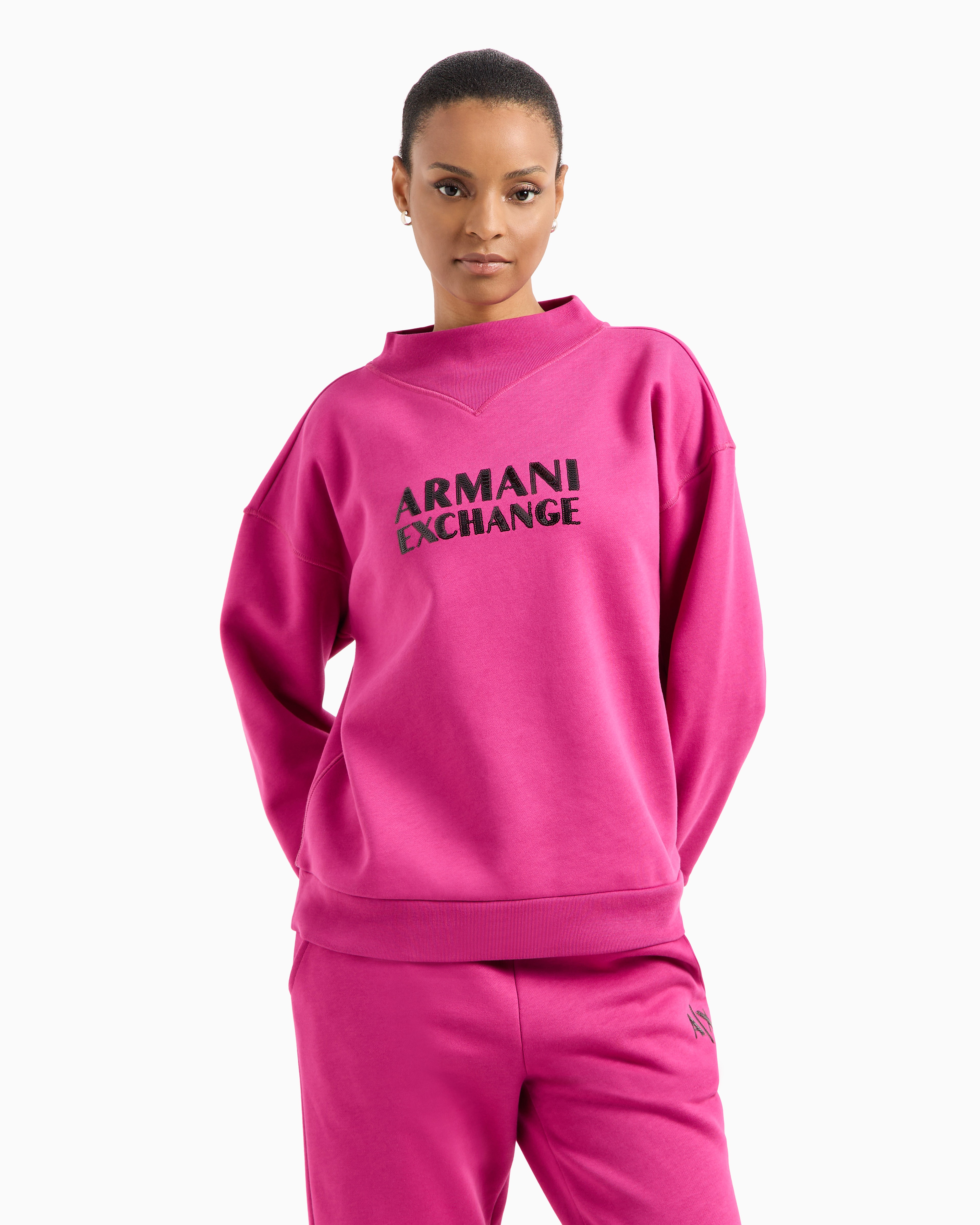 Armani exchange sweatshirt womens sales