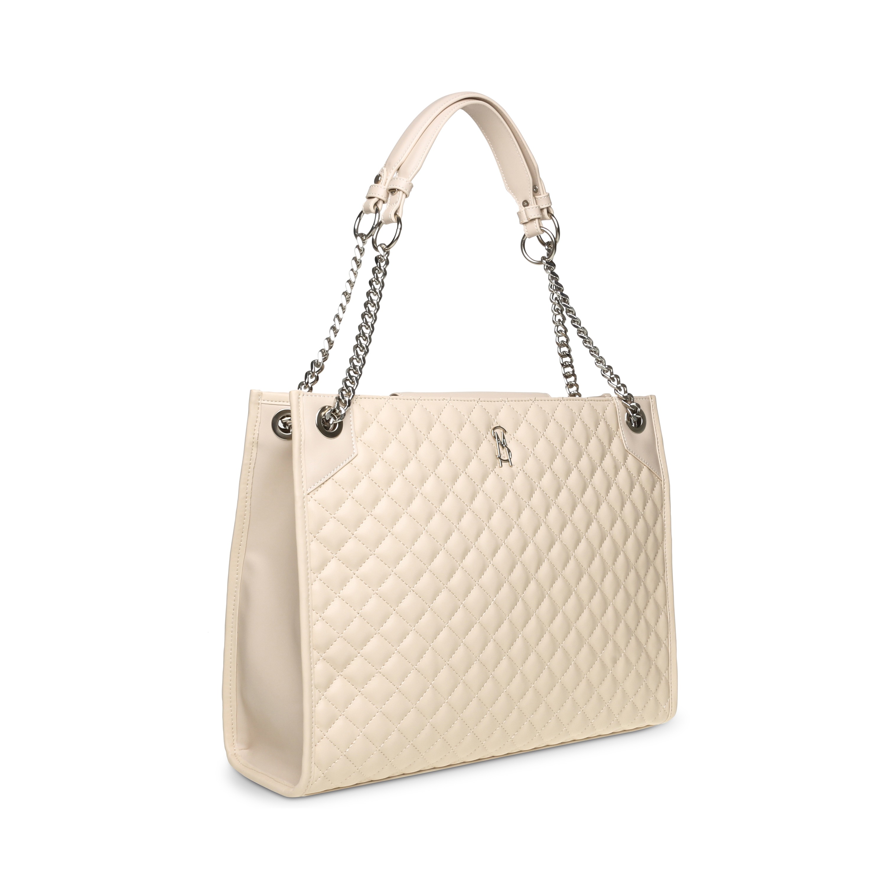 BACCENT BONE-SILVER TOTE