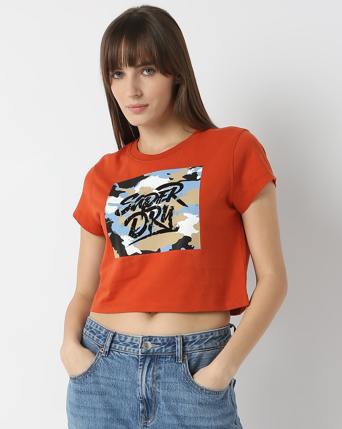 CAMO TINY CROP TEE