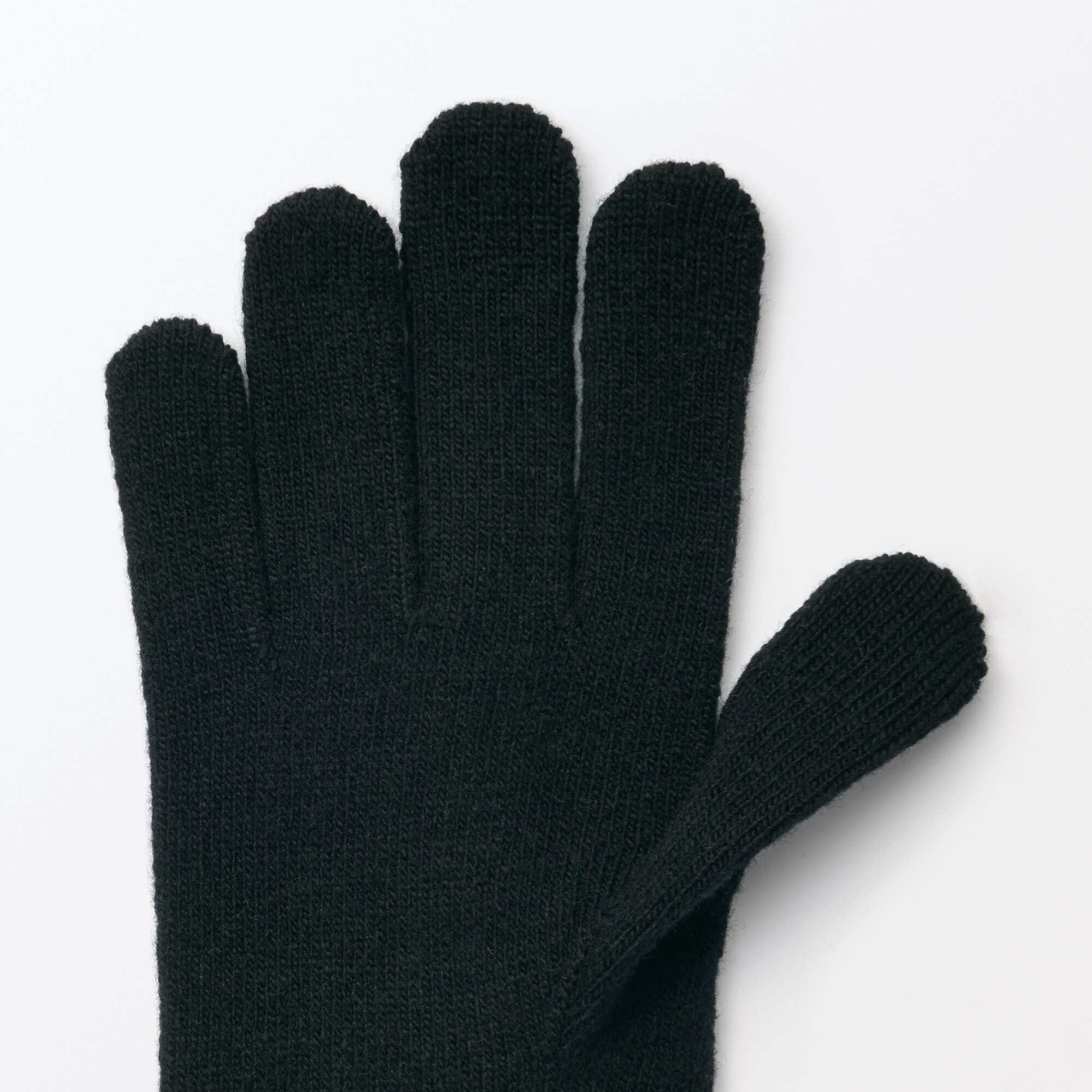 MUJI | Wool blend backside brushed Touchscreen gloves