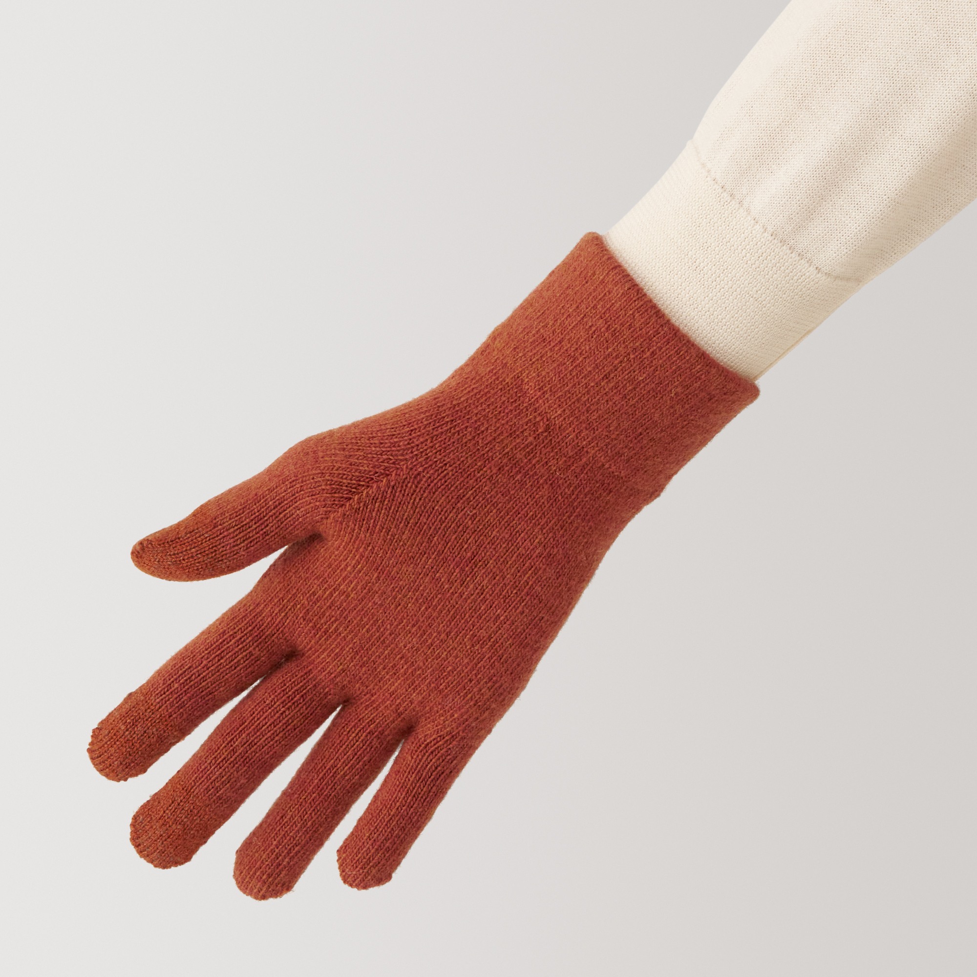 MUJI | Wool blend backside brushed Touchscreen gloves