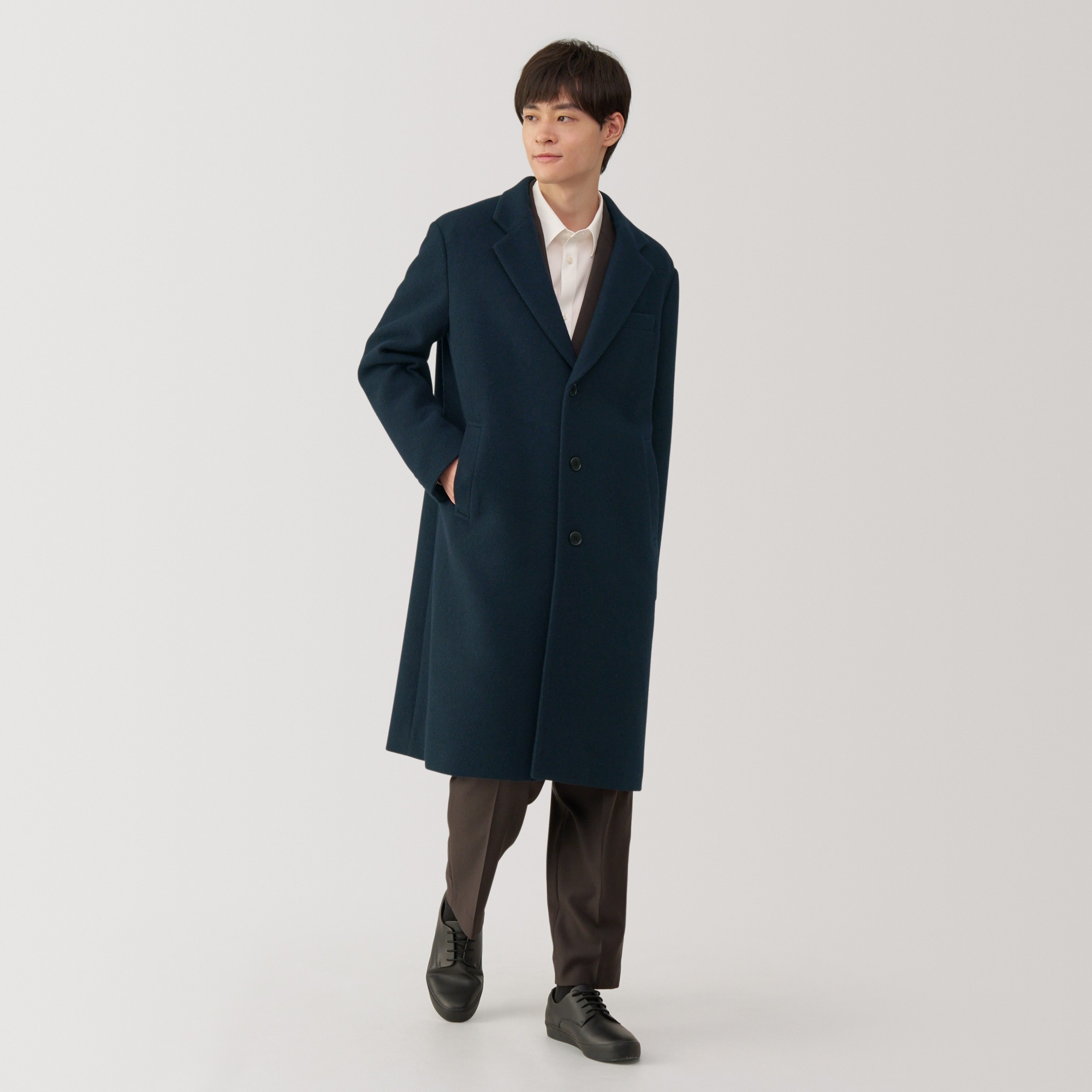 Reclaimed wool blend Chester coat