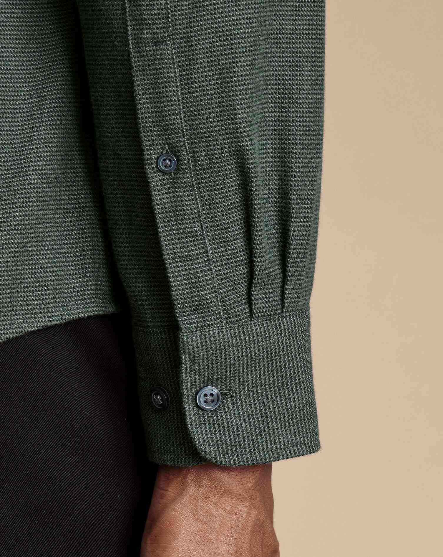 Dobby Flannel Shirt - Sage Green