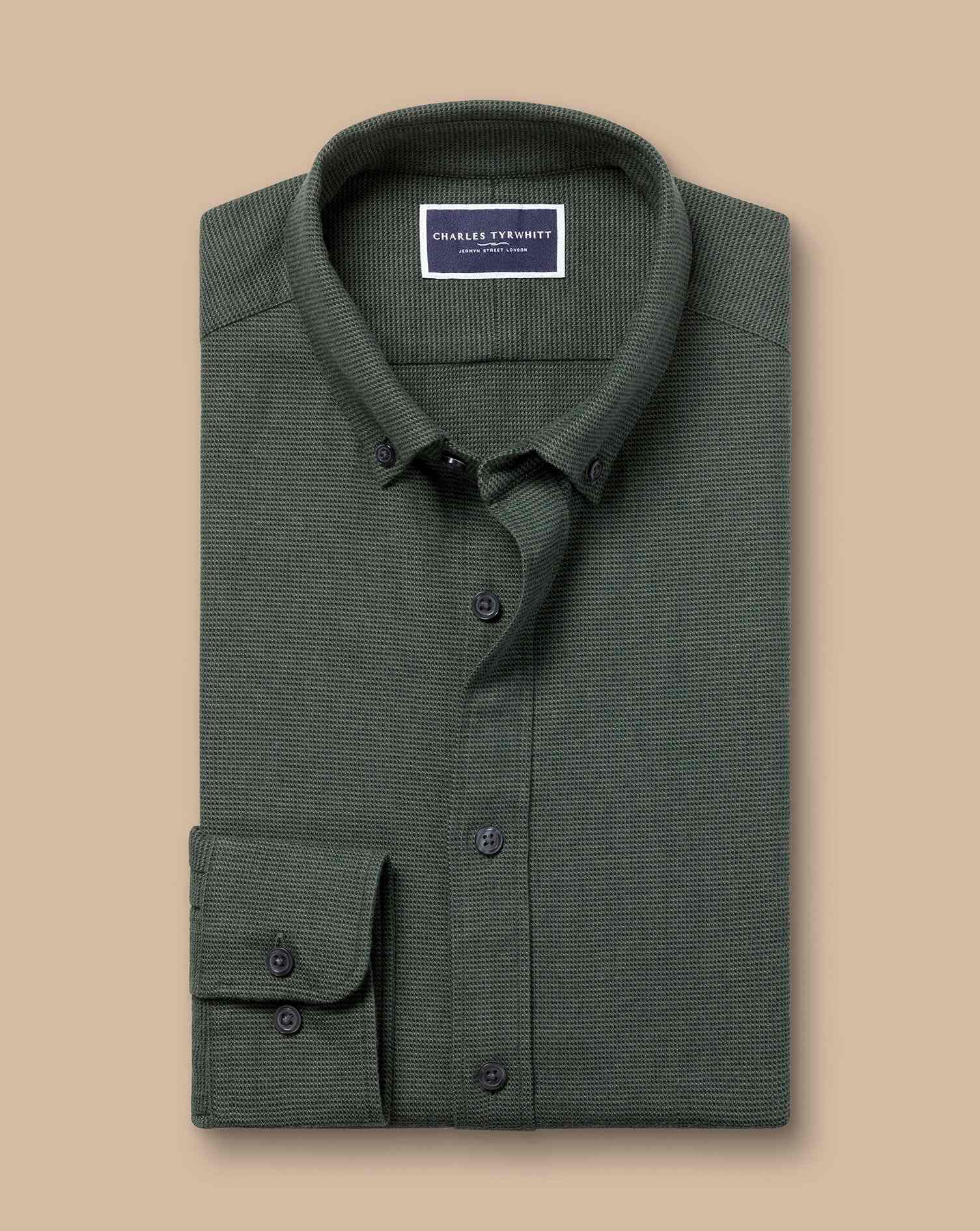 Dobby Flannel Shirt - Sage Green