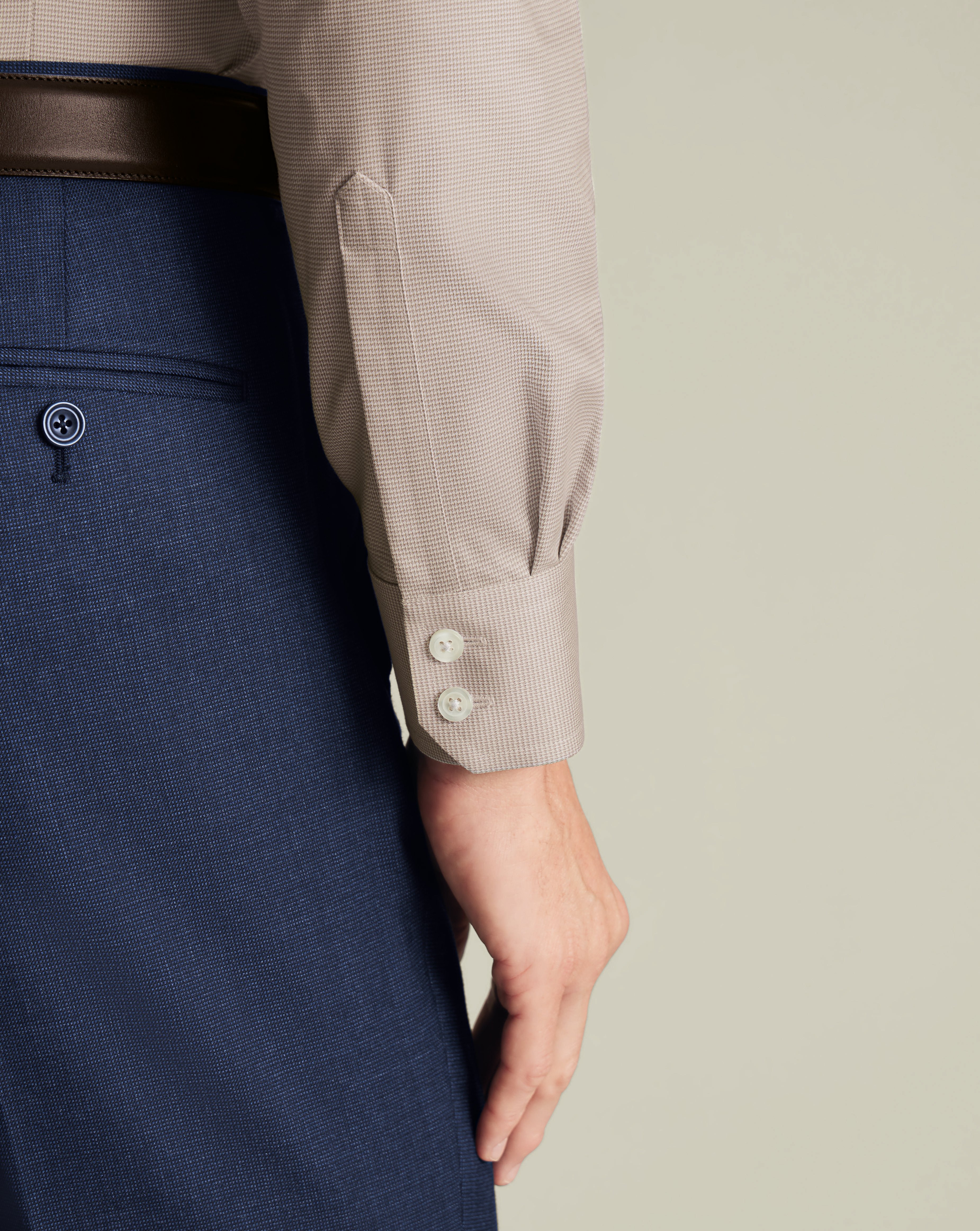 Cutaway Collar Non-Iron Twill Shirt - Pink
