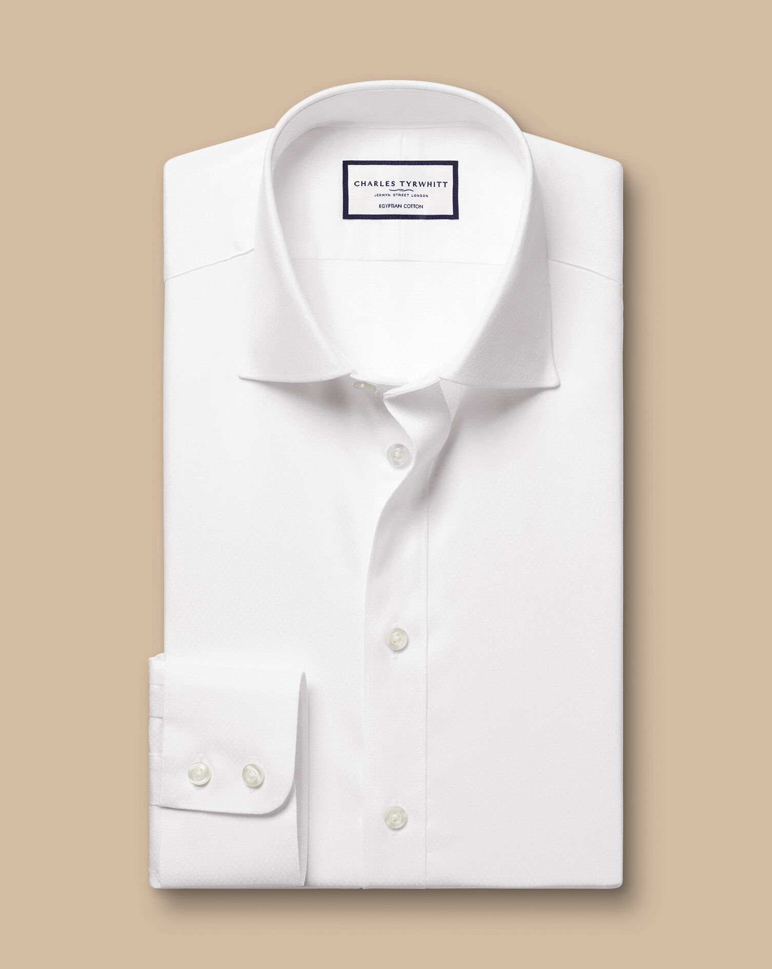 Luxury Ascot Weave Shirt - White