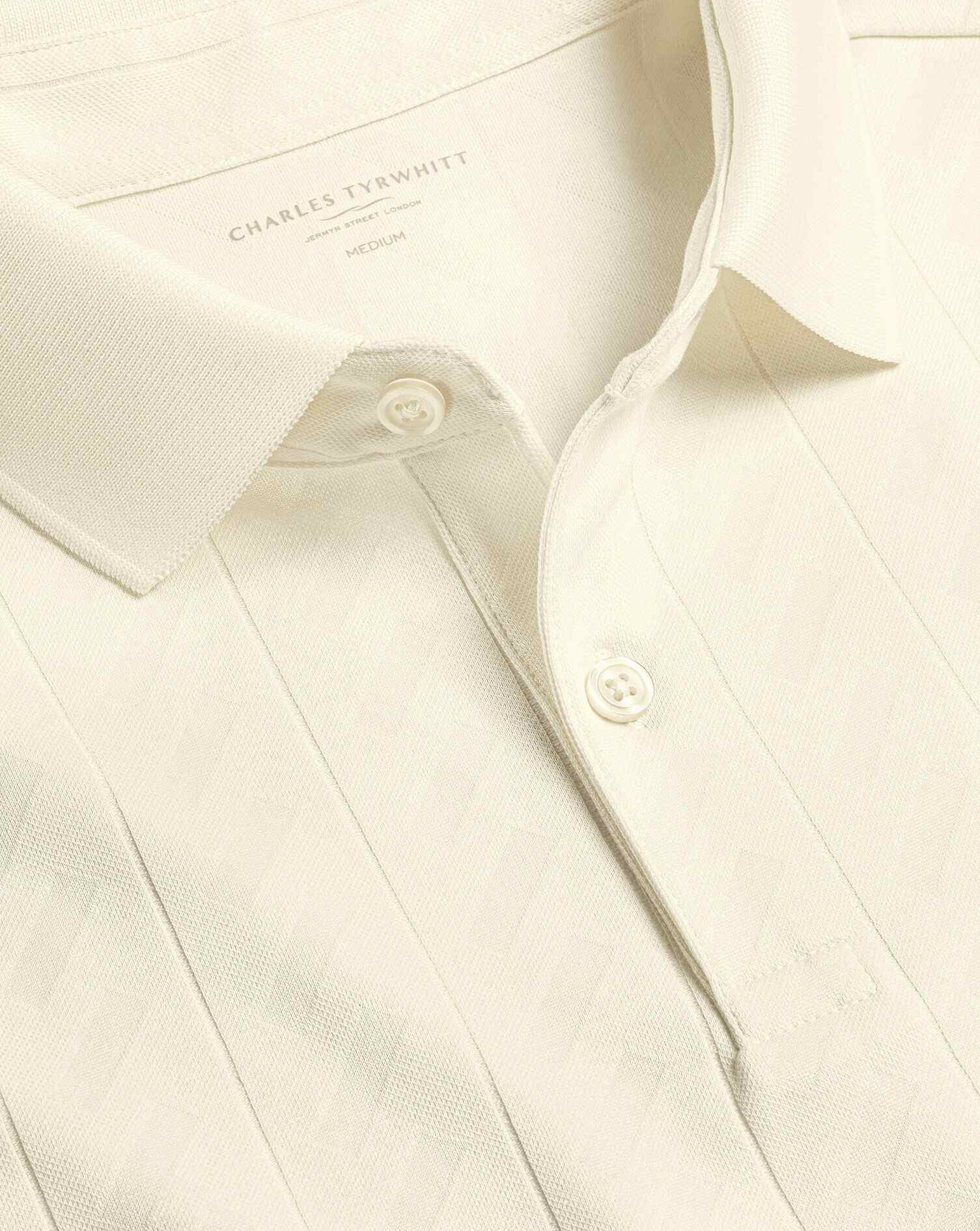 Textured Jacquard Polo - Cream