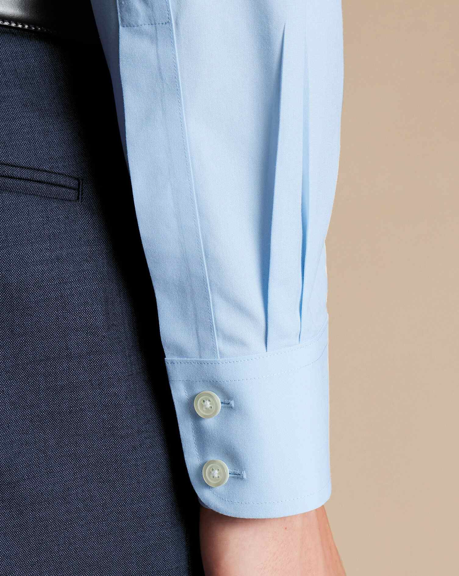 Non-Iron Poplin Shirt - Sky Blue