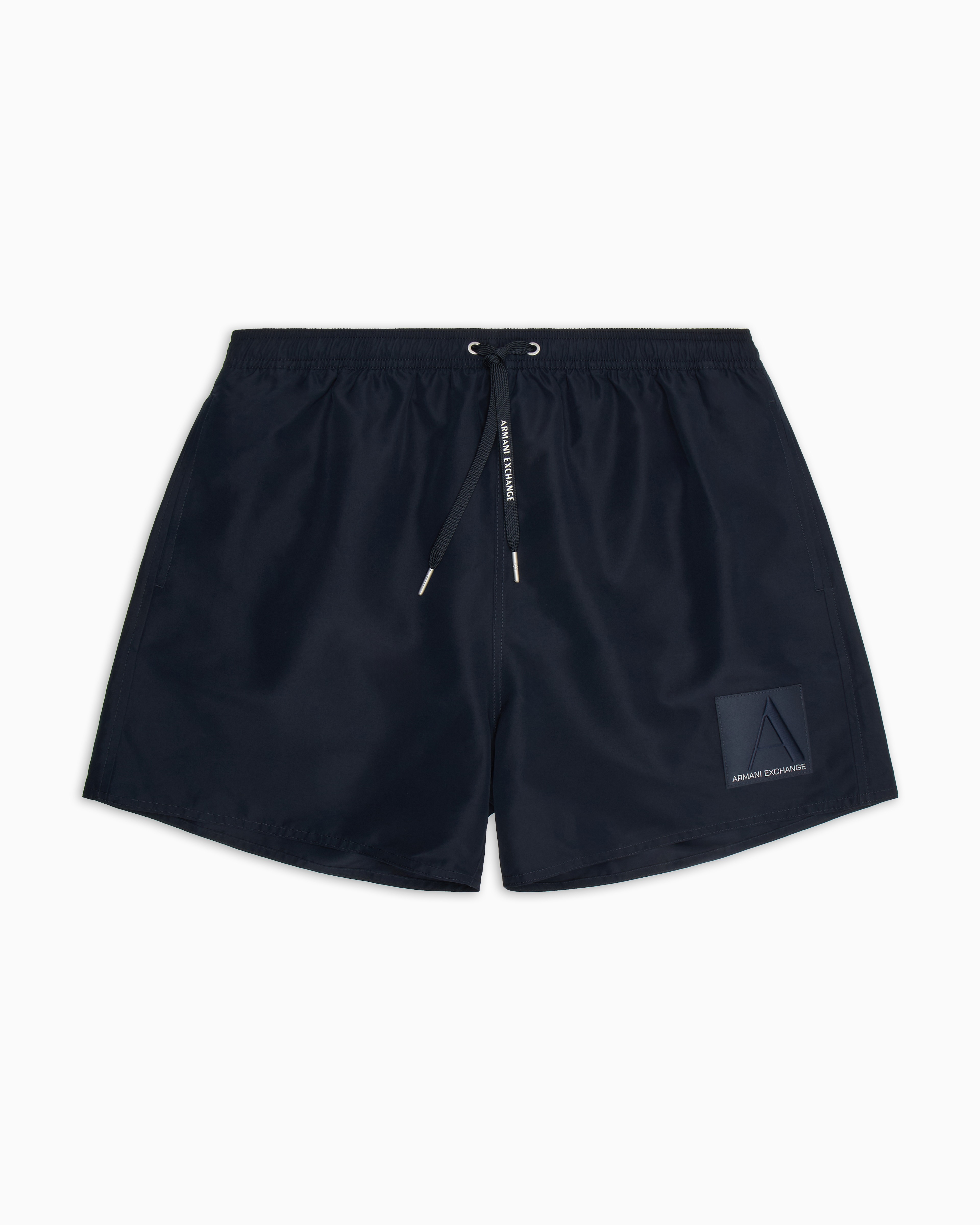 Embossed Patch Polyester Blu Navy Boxer