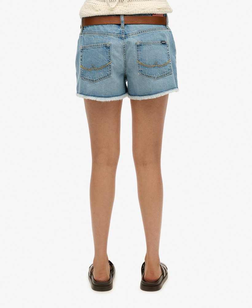 MID RISE DENIM HOT SHORT