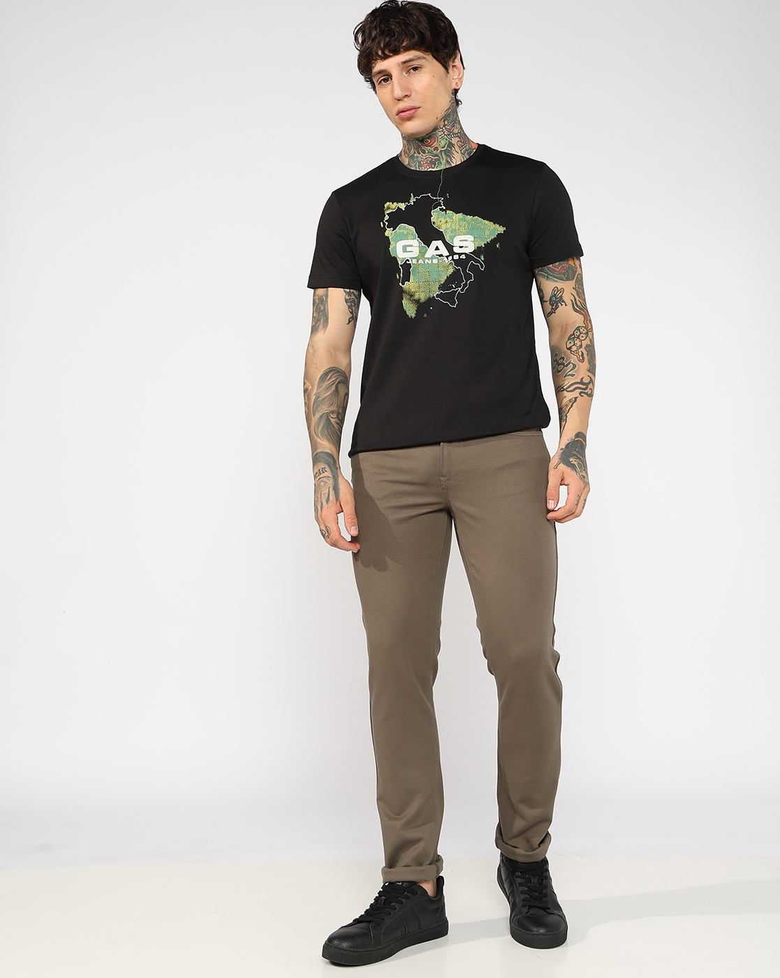 GAS | Straight Slim Fit Mid Rise Chino