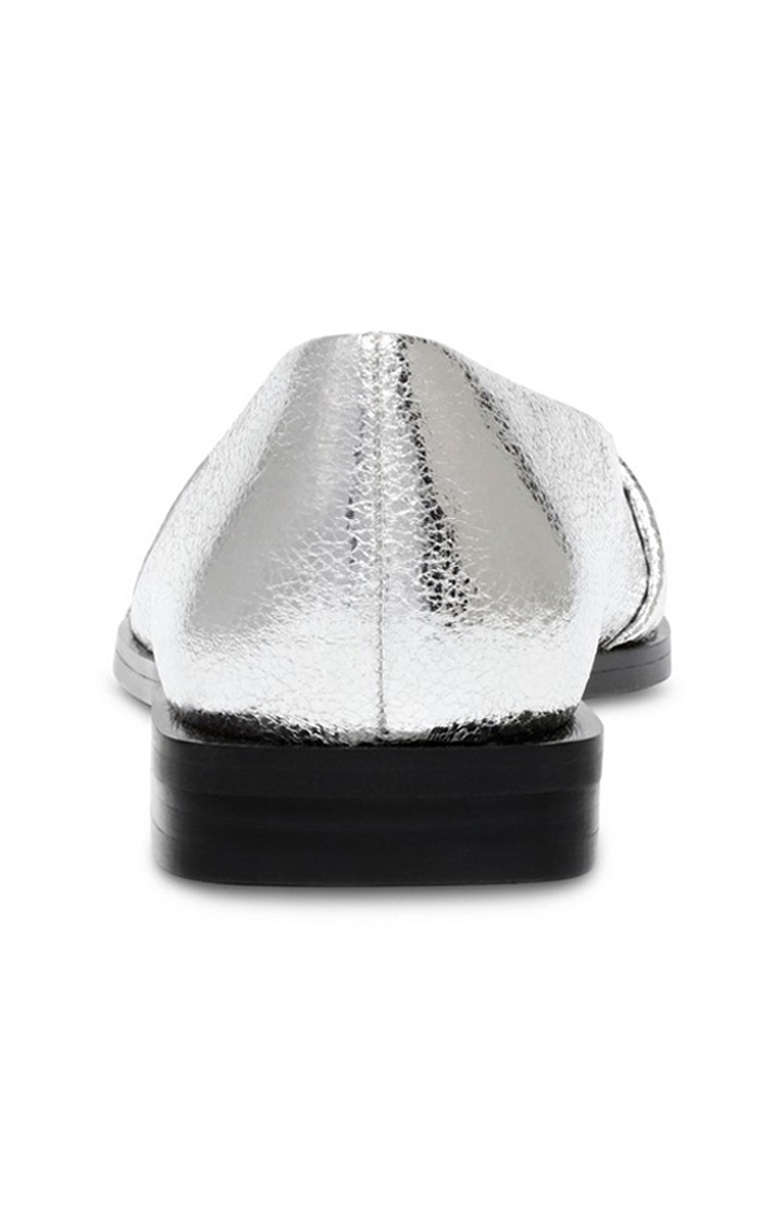 Grail Silver Closed Flats & Ballerinas