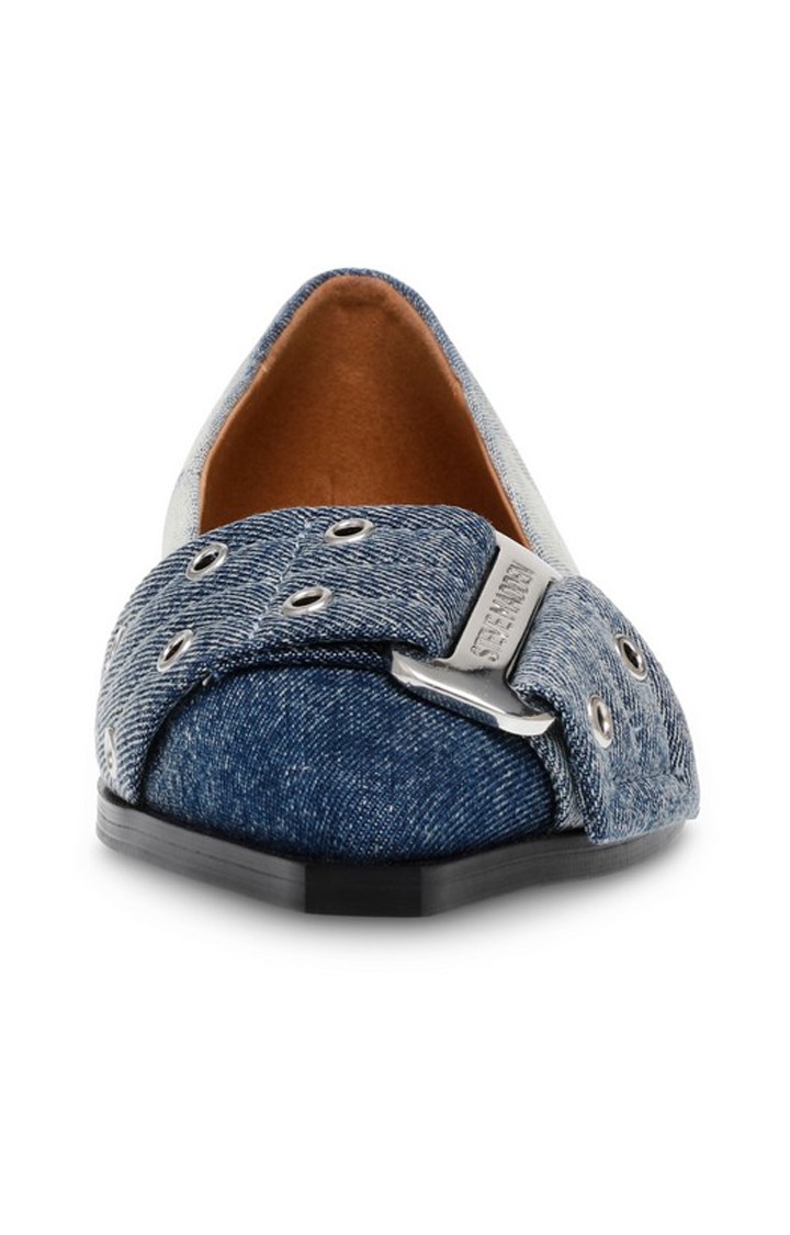 Grail Blue Closed Flats & Ballerinas