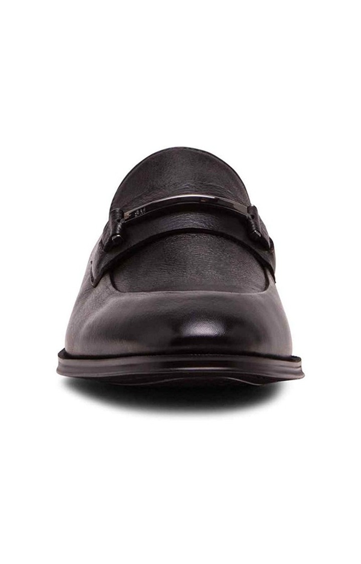Bartton Black Tie-Ups & Dress Loafers