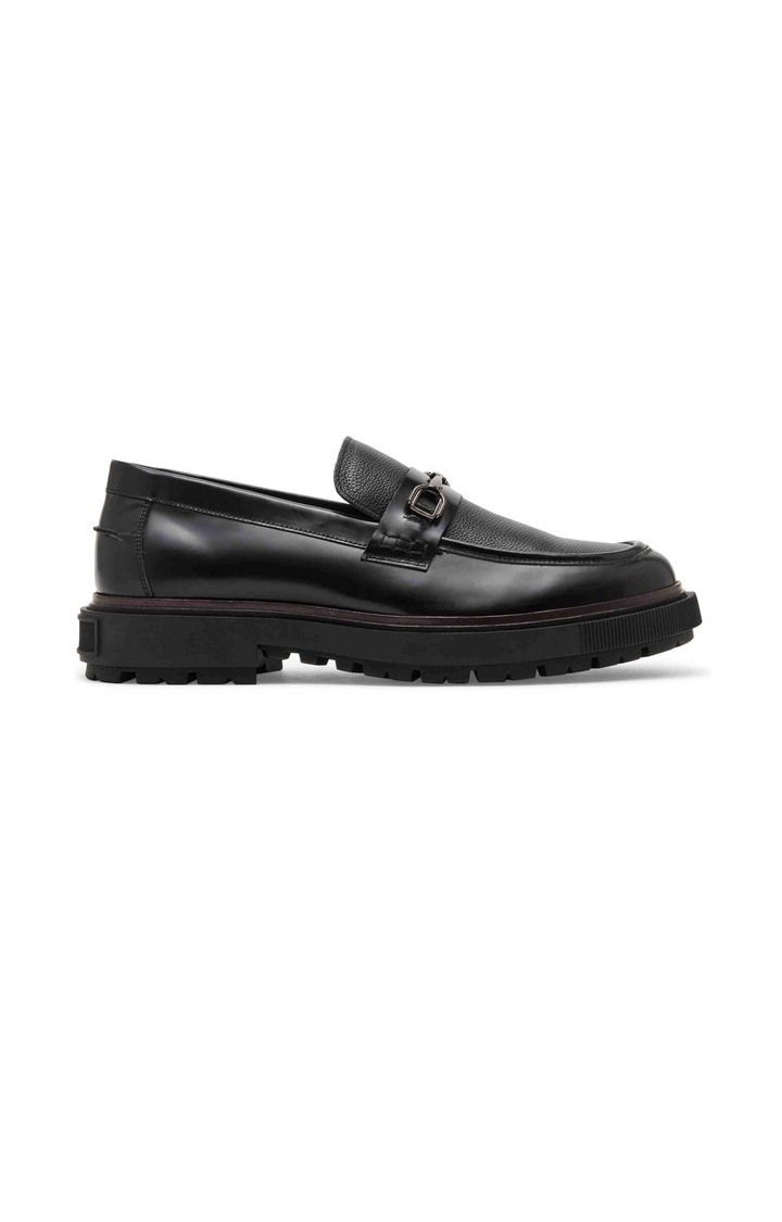 Chainlee Black Tie-Ups & Dress Loafers