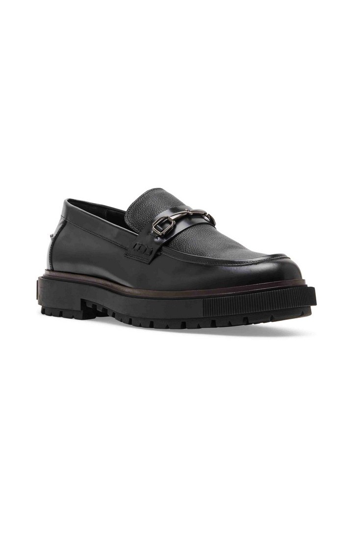Chainlee Black Tie-Ups & Dress Loafers