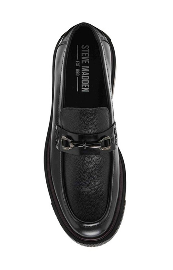 Chainlee Black Tie-Ups & Dress Loafers