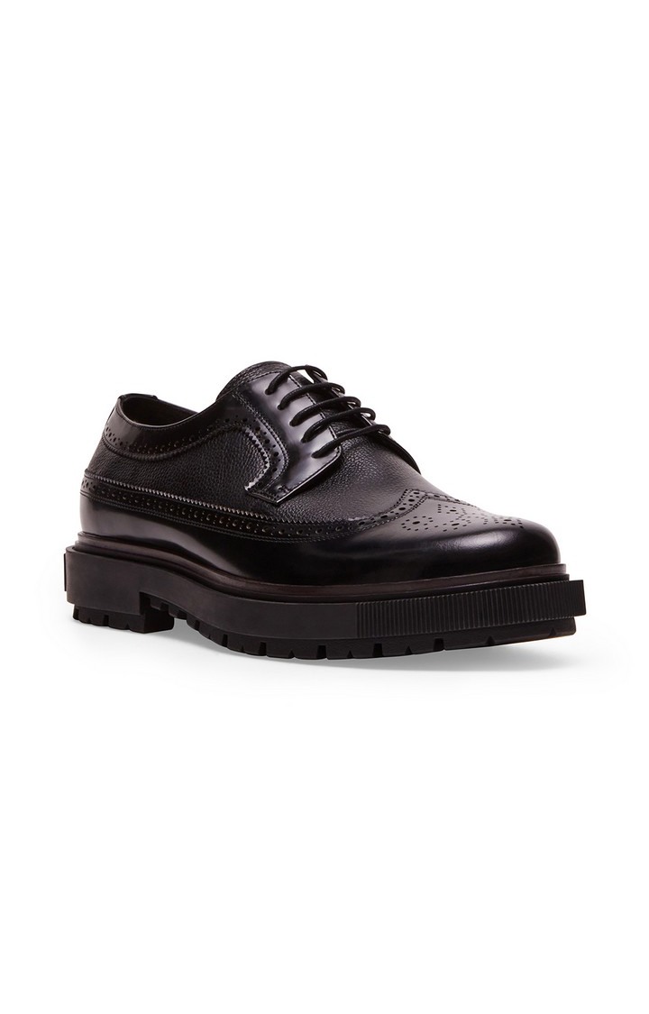 Chandlur Black Tie-Ups & Dress Loafers
