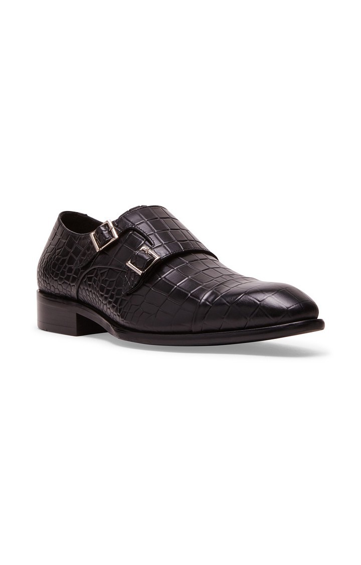 Haydenn Black Tie-Ups & Dress Loafers