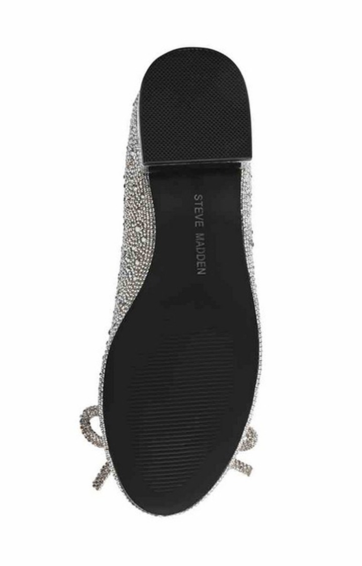 Celesta Silver Closed Flats & Ballerinas