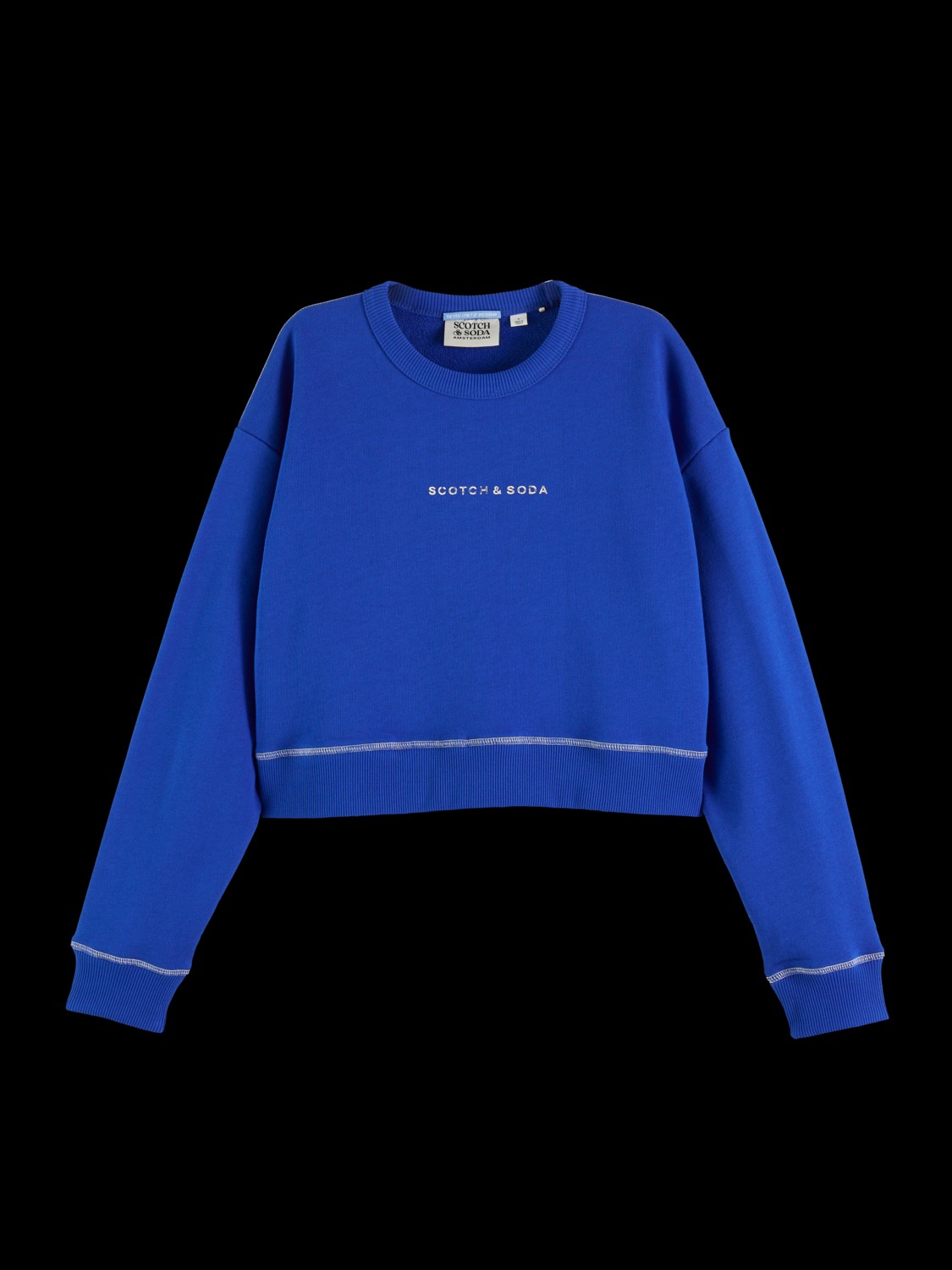 LOOSE FIT SWEATSHIRT WITH FLATLOCK DETAI