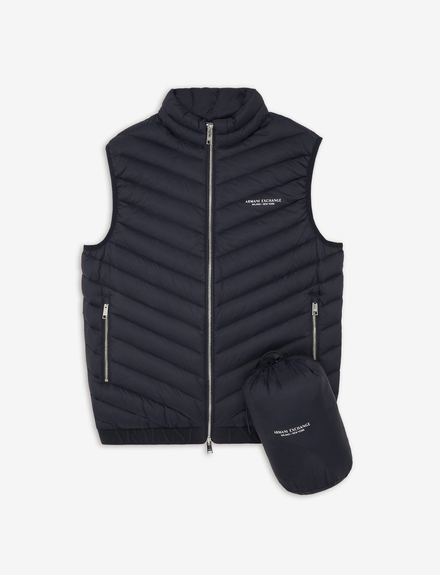 Essentials Regular Fit Navy/Melange Grey Waistcoat