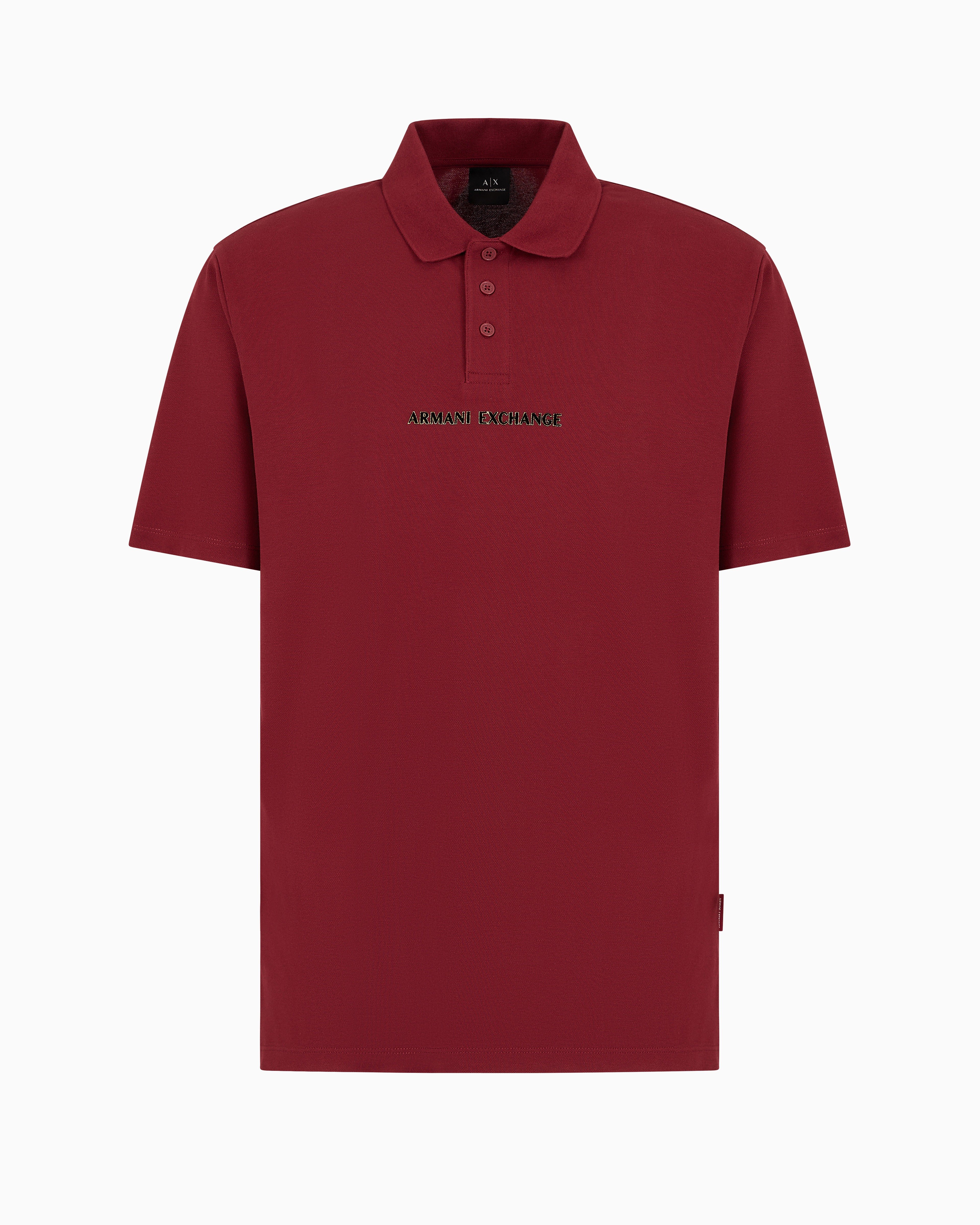 Armani Classics Regular Fit Cabernet Cotton Stretch Polo